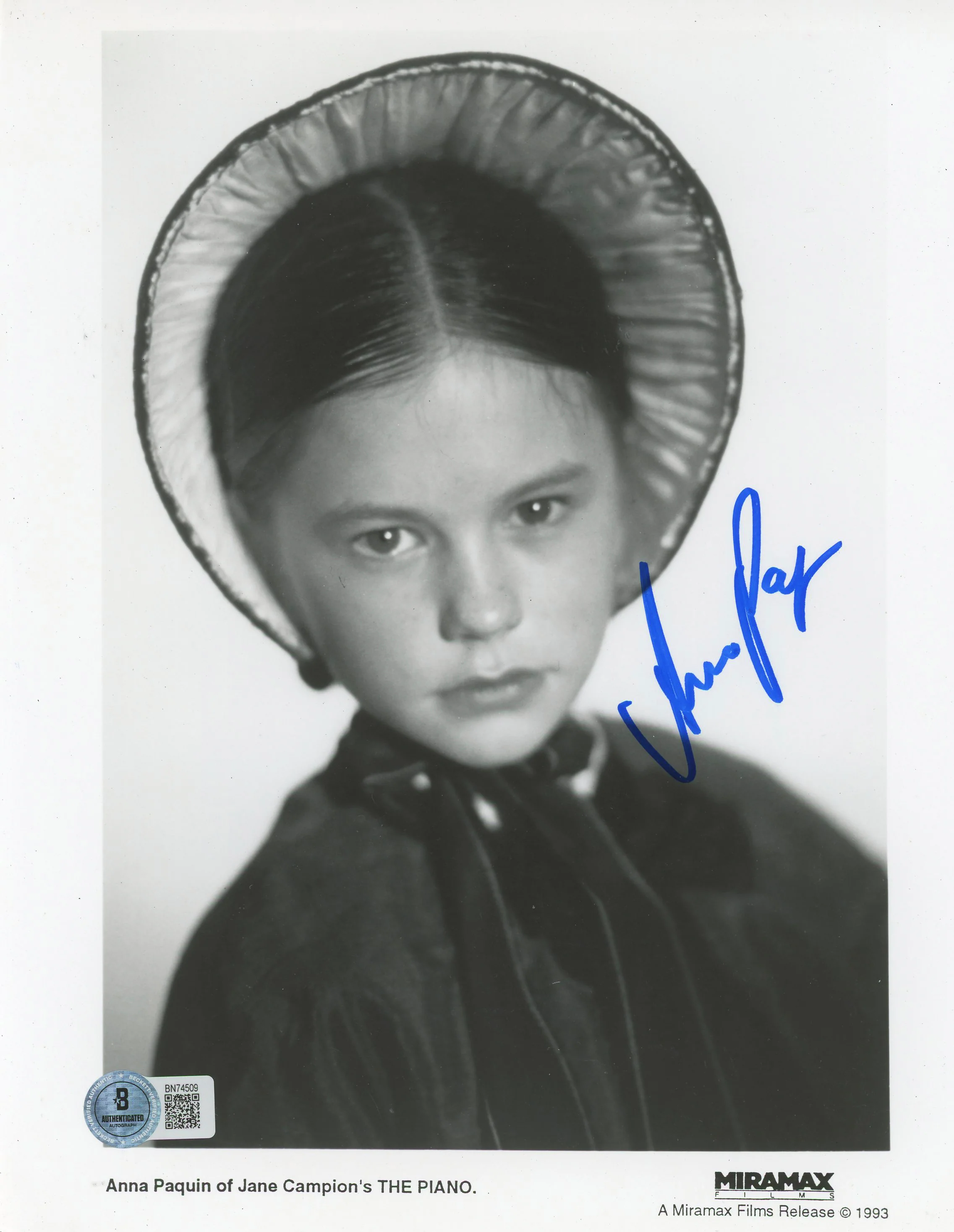 Anna Paquin The Piano Authentic Signed 8x10 Photo Autographed BAS #BN74509 - Image 2
