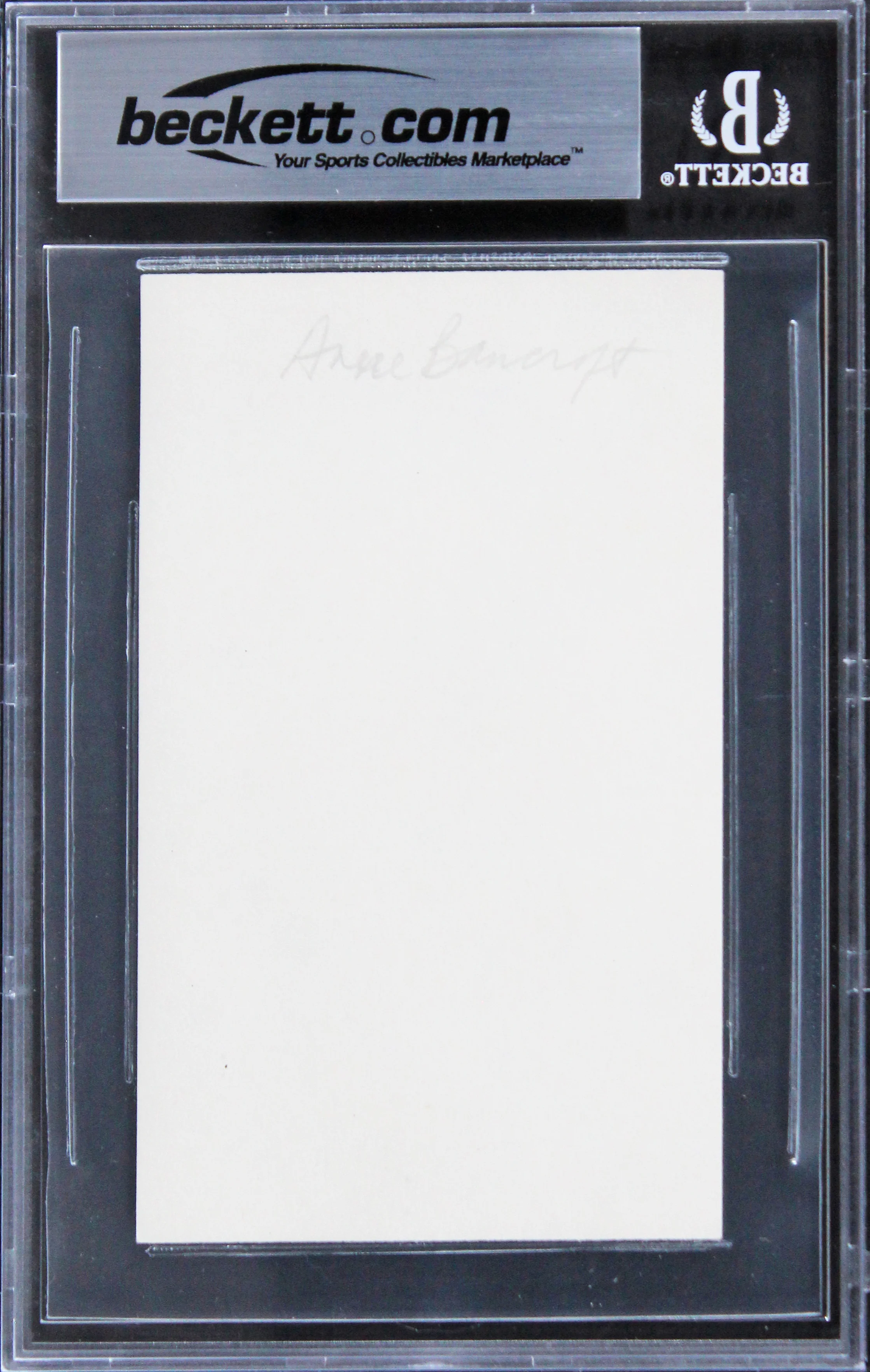 Anne Bancroft The Graduate Authentic Signed 3x5 Index Card BAS Slabbed - Image 3