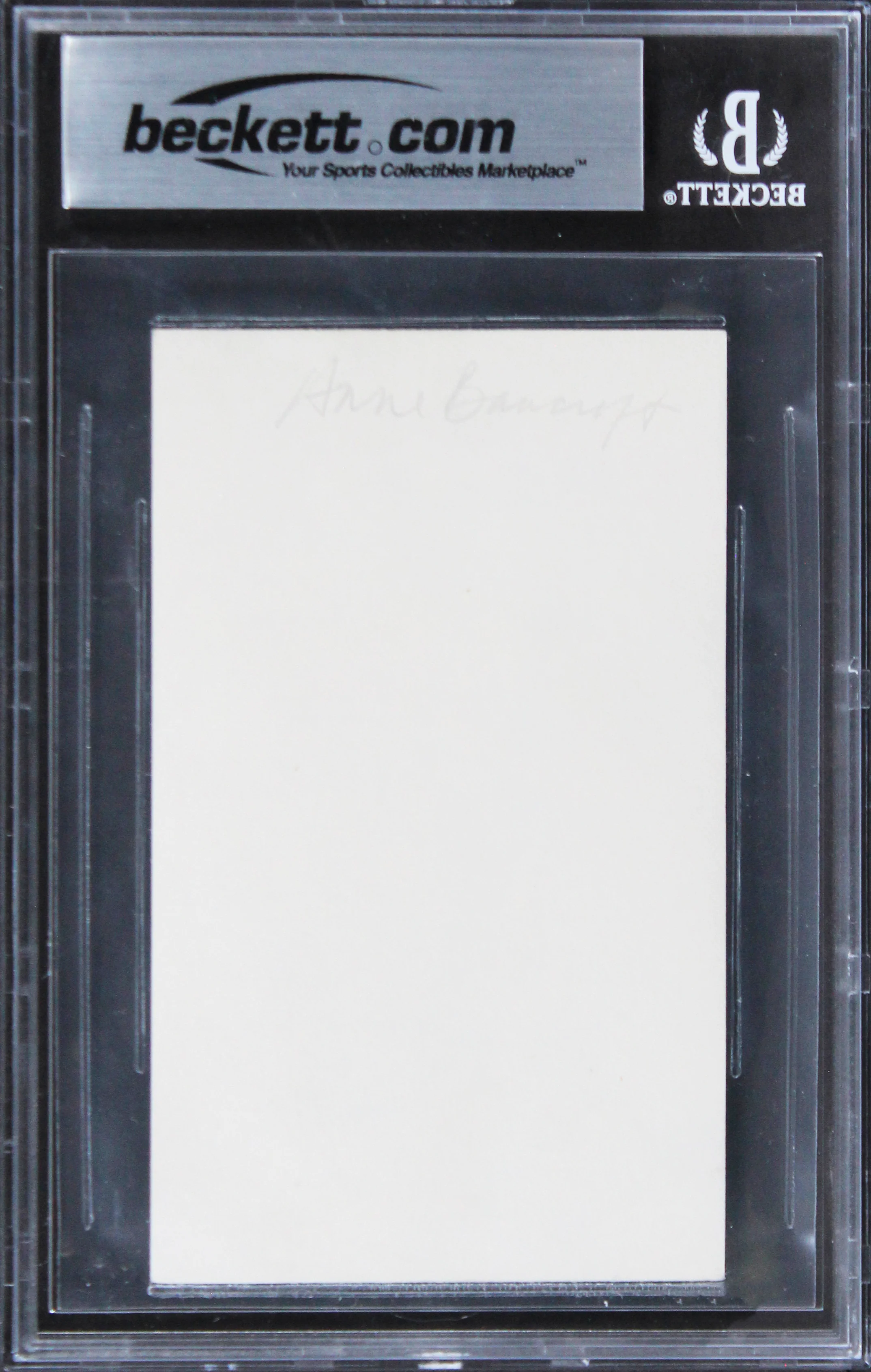 Anne Bancroft The Miracle Worker Authentic Signed 3x5 Index Card BAS Slabbed - Image 3