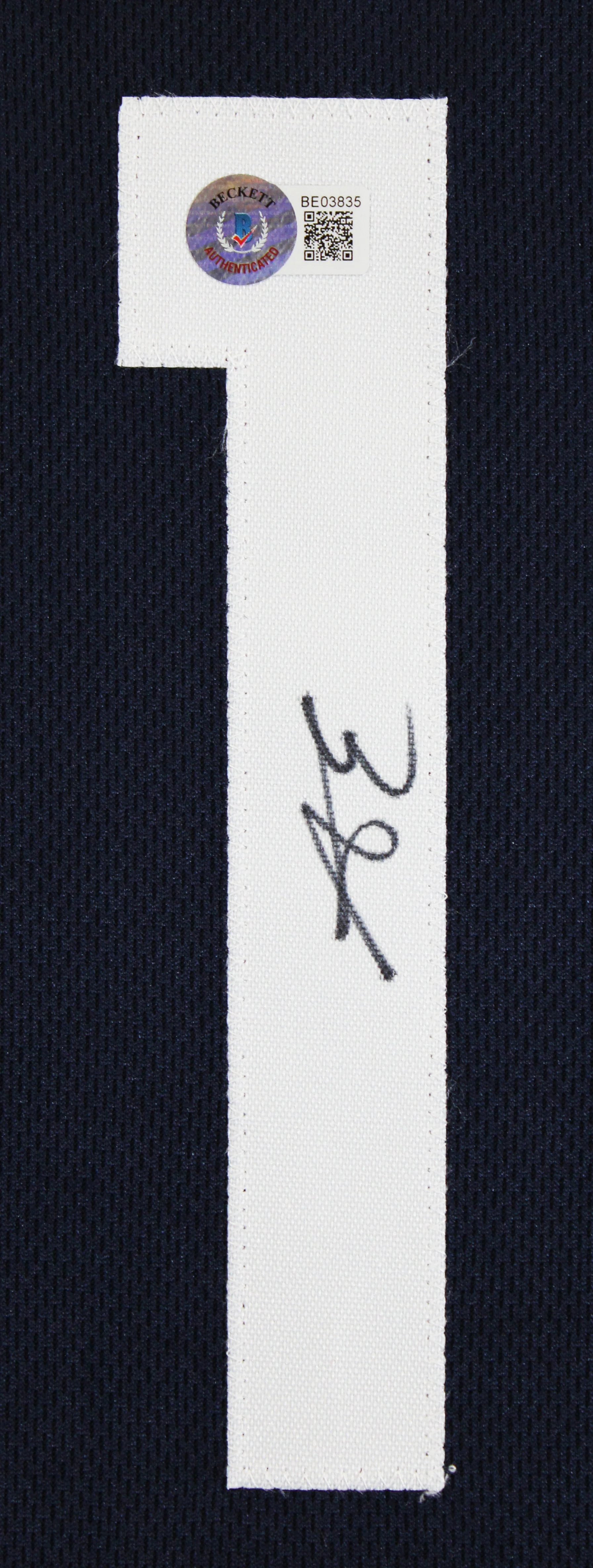 Anthony Edwards Authentic Signed Navy Blue Pro Style Jersey Autographed BAS - Image 3