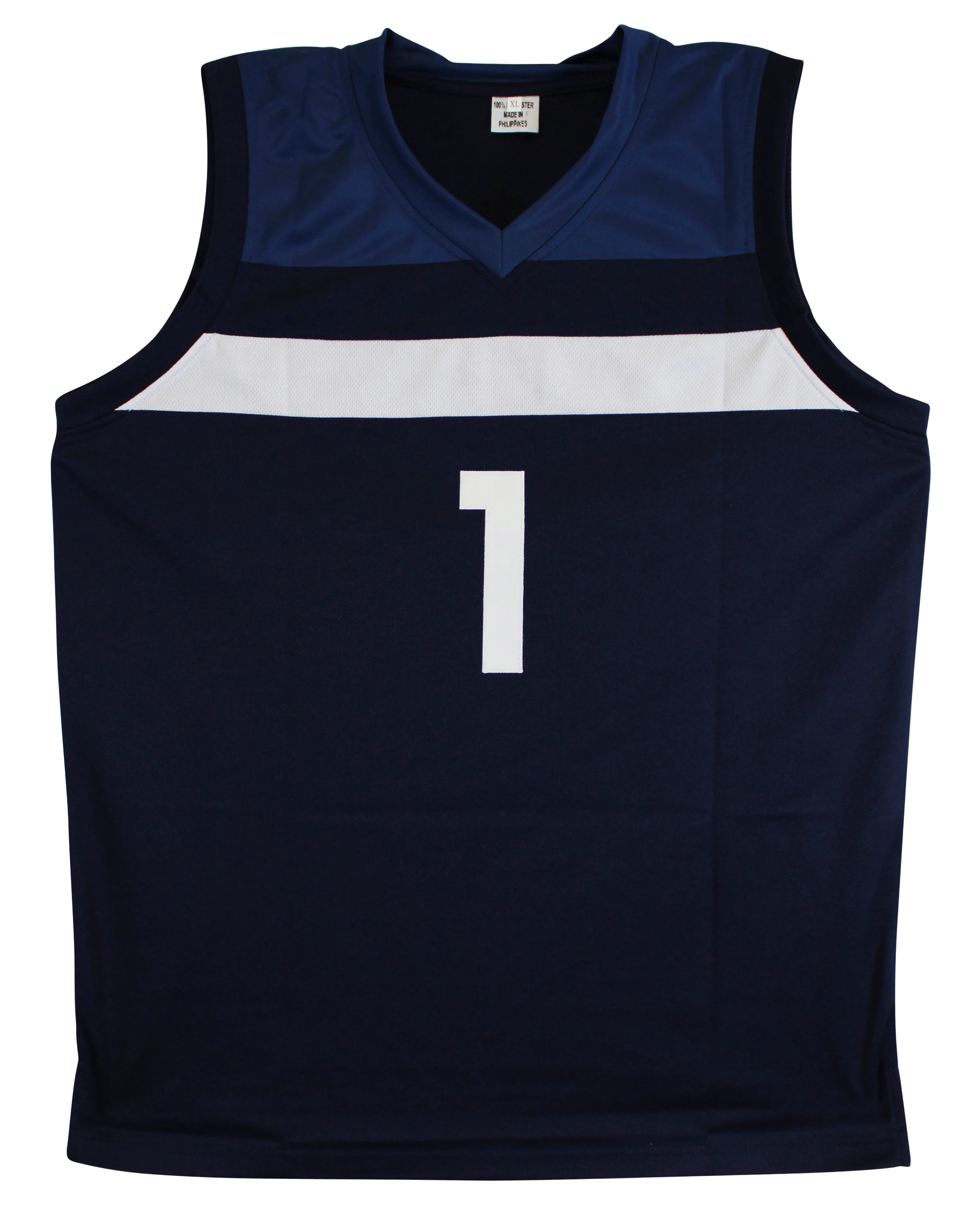 Anthony Edwards Authentic Signed Navy Blue Pro Style Jersey Autographed BAS - Image 4