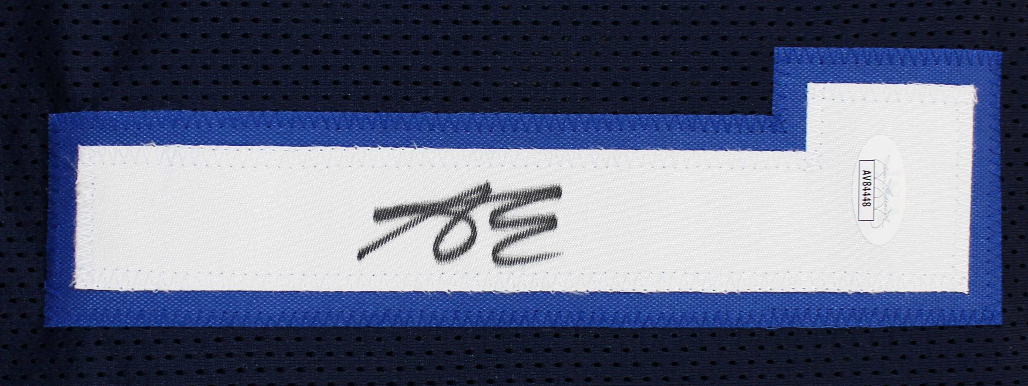 Anthony Edwards Authentic Signed Navy Blue Pro Style Jersey Autographed JSA - Image 3