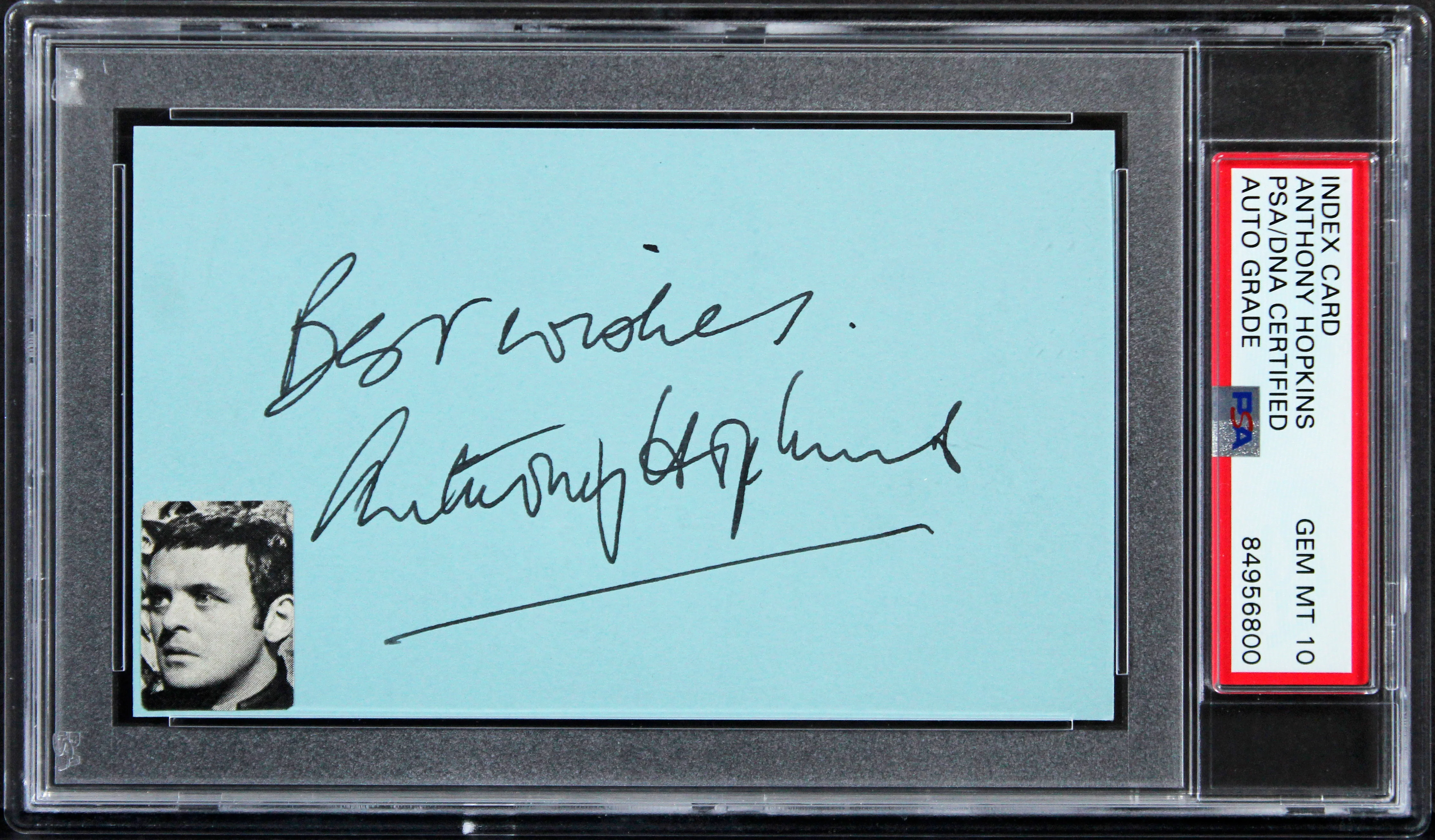 Anthony Hopkins The Silence of the Lambs Signed 3x5 Index Card Auto 10! PSA Slab - Image 2