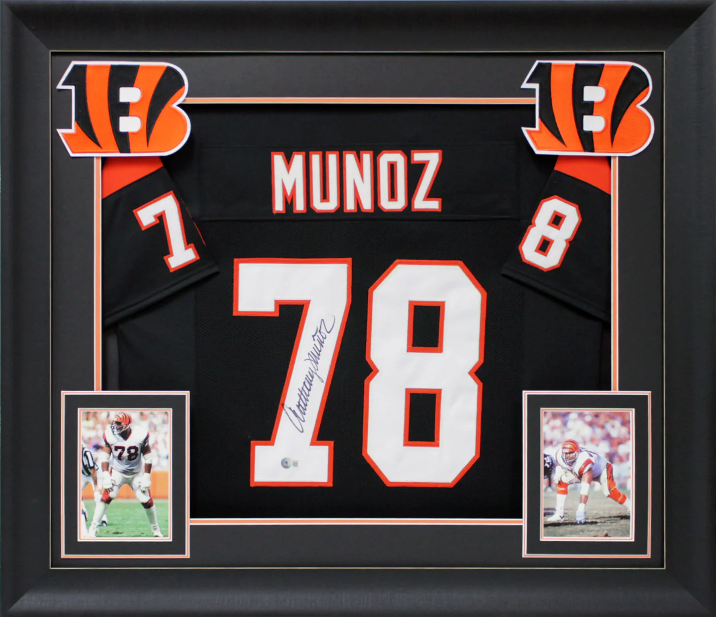 Anthony Munoz Authentic Signed Black Pro Style Framed Jersey BAS Witnessed - Image 2