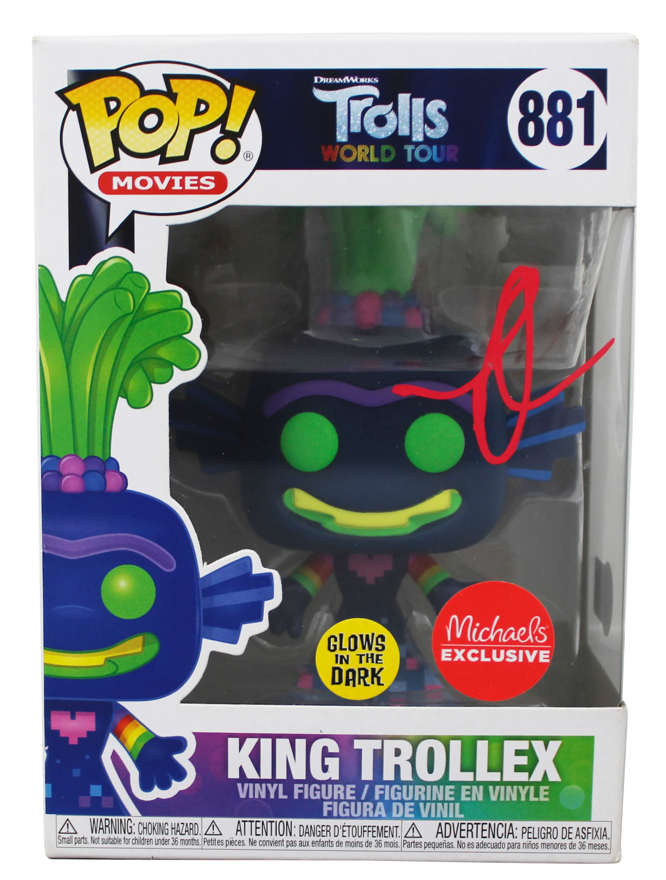 Anthony Ramos Trolls Signed King Trollex #881 Funko Pop Figure BAS #BQ56259