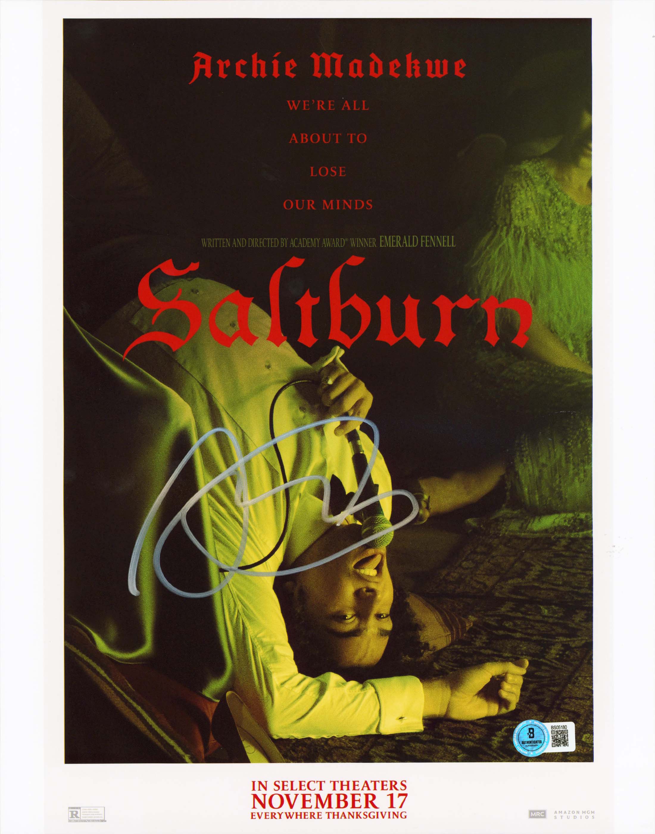 Archie Madekwe Saltburn Authentic Signed 11x14 Vertical Photo BAS #BS05180 - Image 2