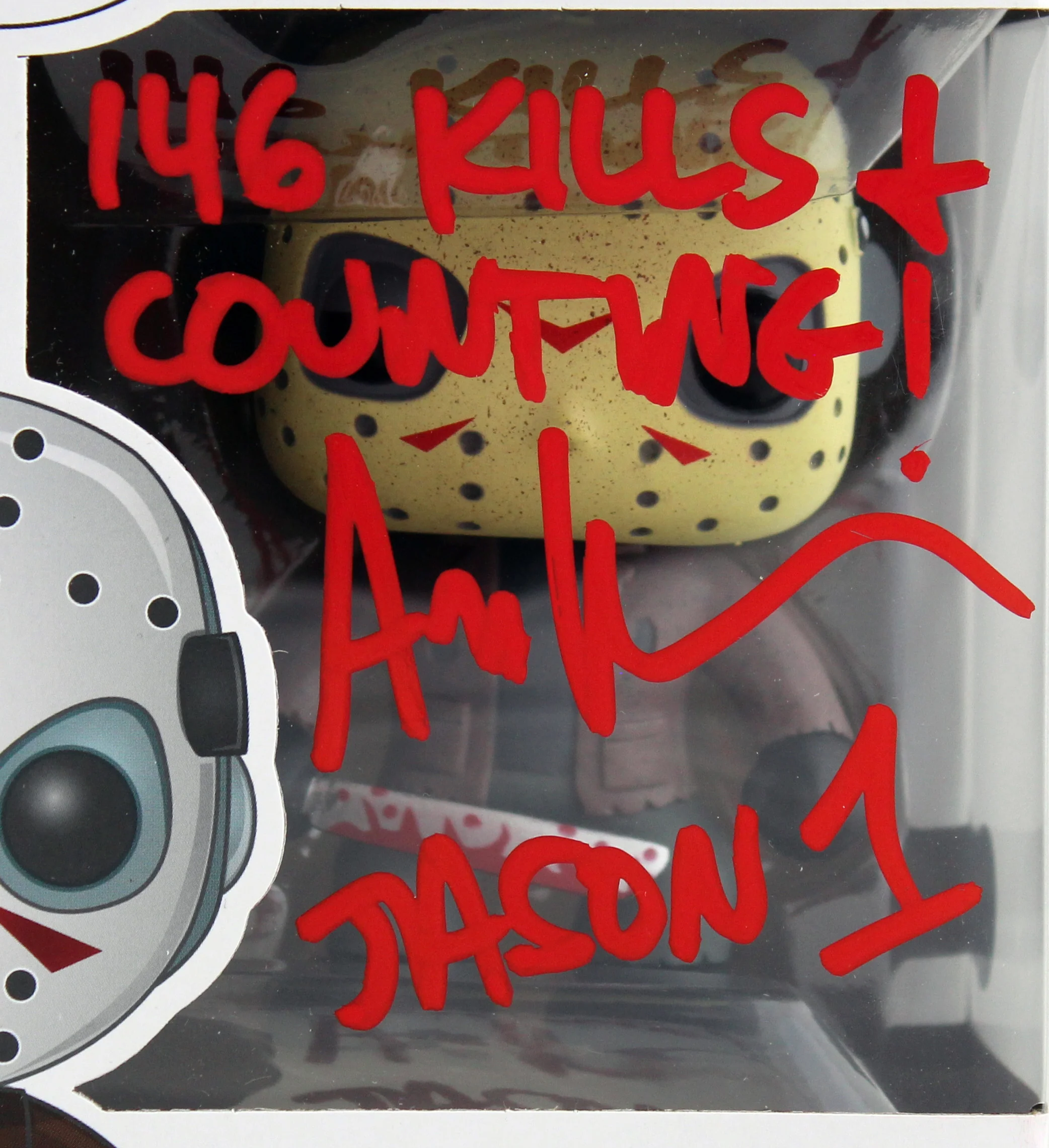 Ari Lehman "146 Kills & Counting" Signed Funko Pop Vinyl Figure W/ Red Sig BAS - Image 4