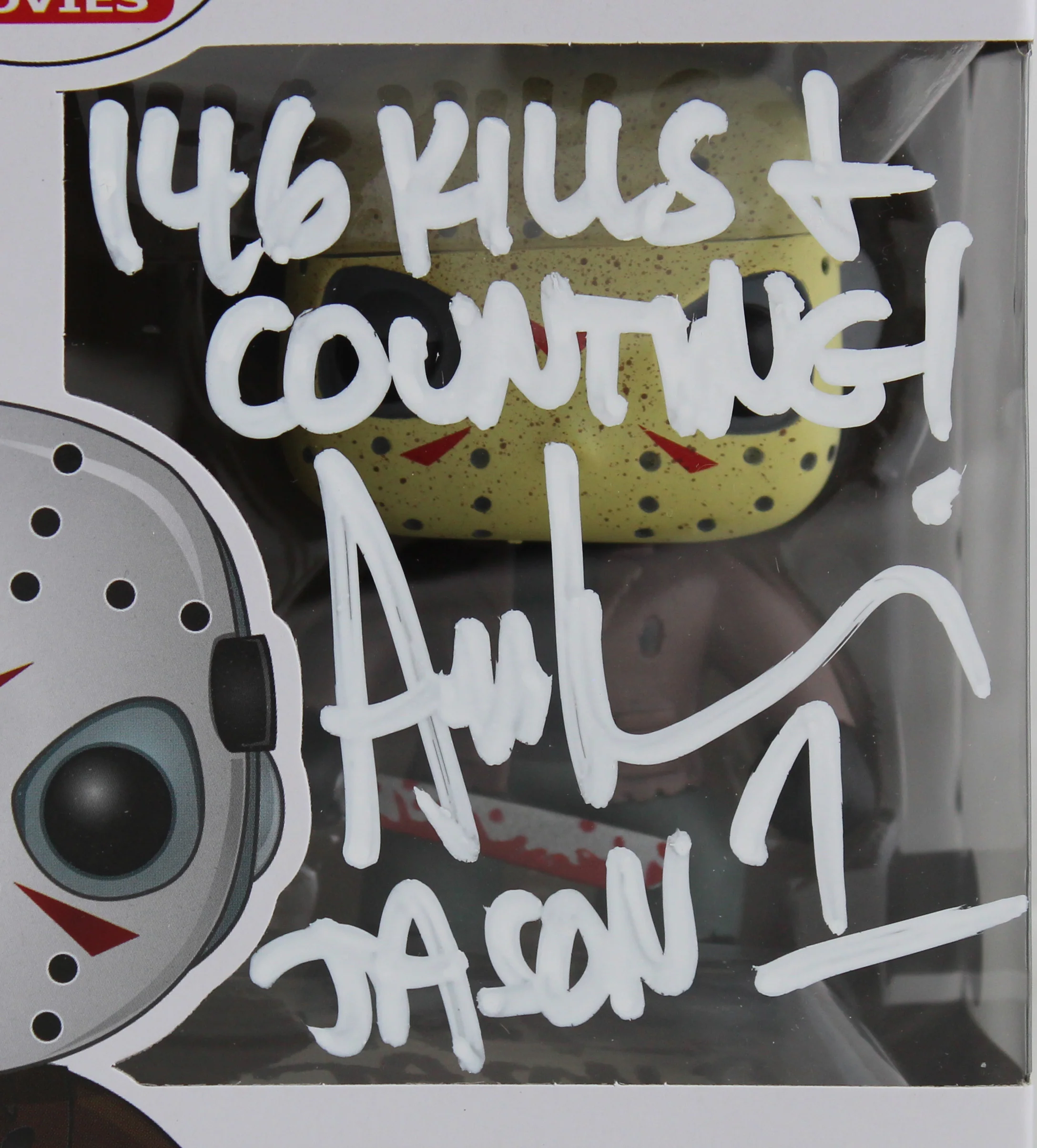 Ari Lehman "146 Kills & Counting" Signed Funko Pop Vinyl Figure W/ White Sig BAS - Image 4