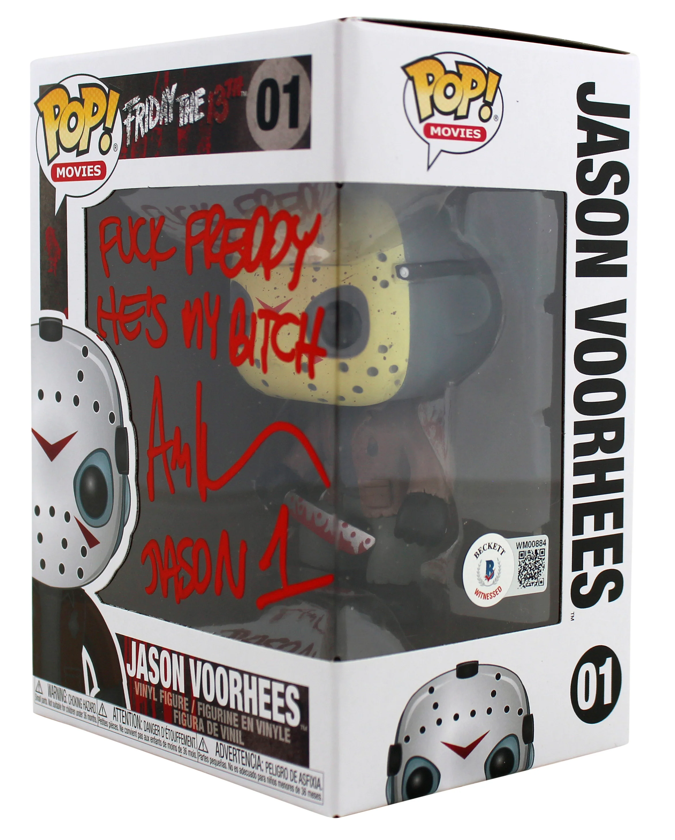 Ari Lehman F' Freddy He's My B**** Signed Funko Pop Vinyl Figure W/ Red Sig BAS - Image 3