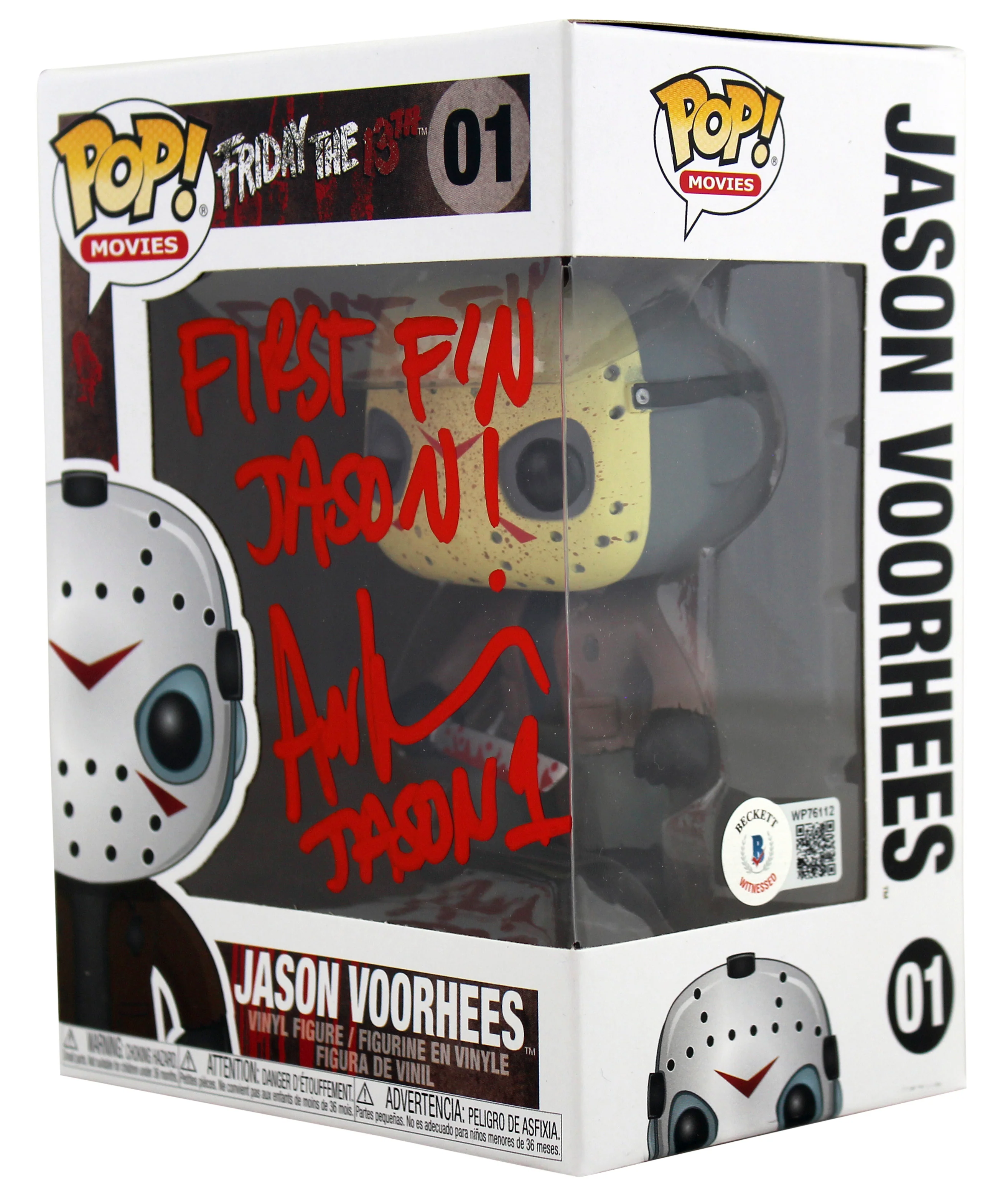 Ari Lehman "First F'n Jason" Signed Funko Pop Vinyl Figure W/ Red Sig BAS - Image 3