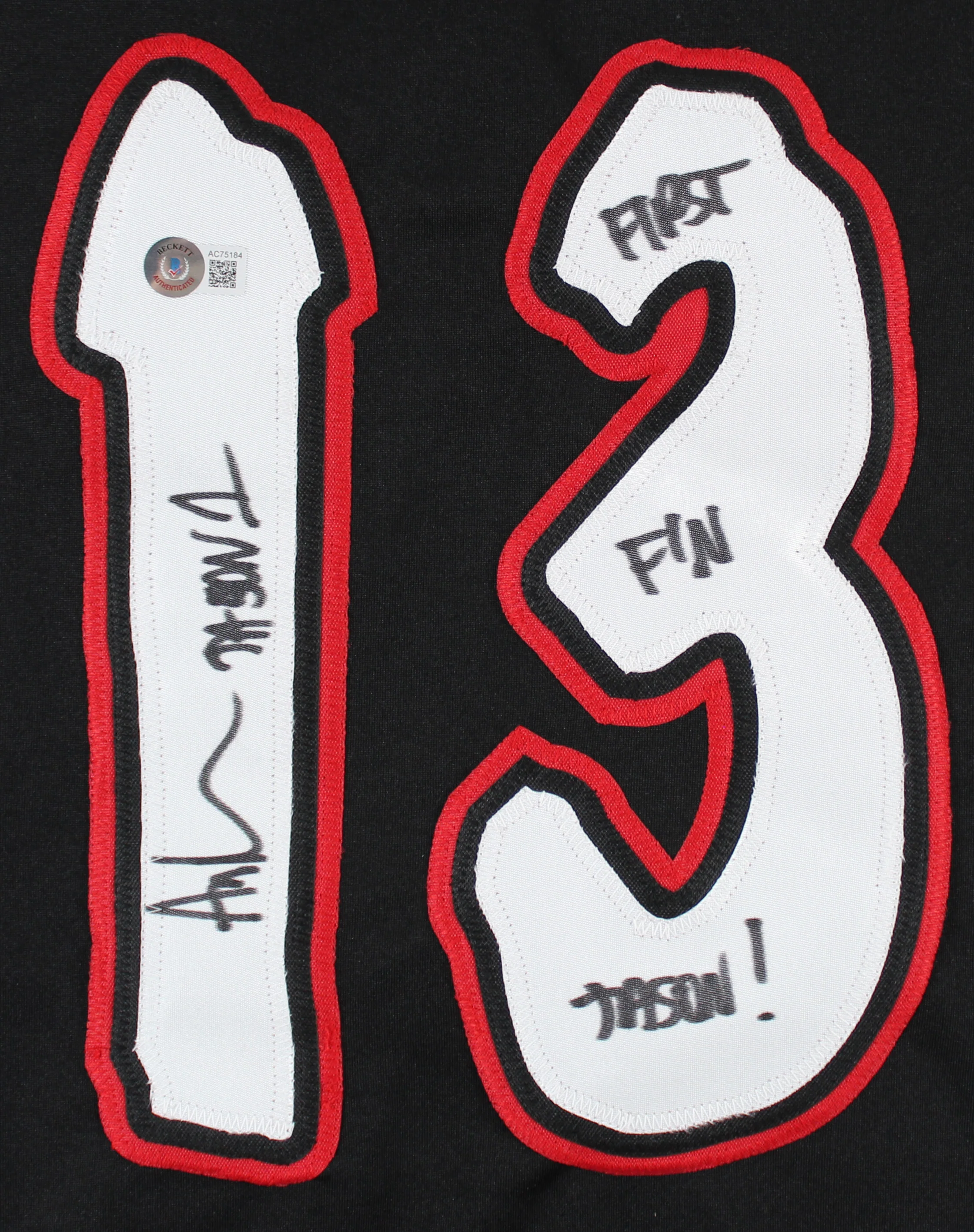 Ari Lehman Friday The 13th "First F'N Jason!" Signed Black Hockey Jersey BAS Wit - Image 3