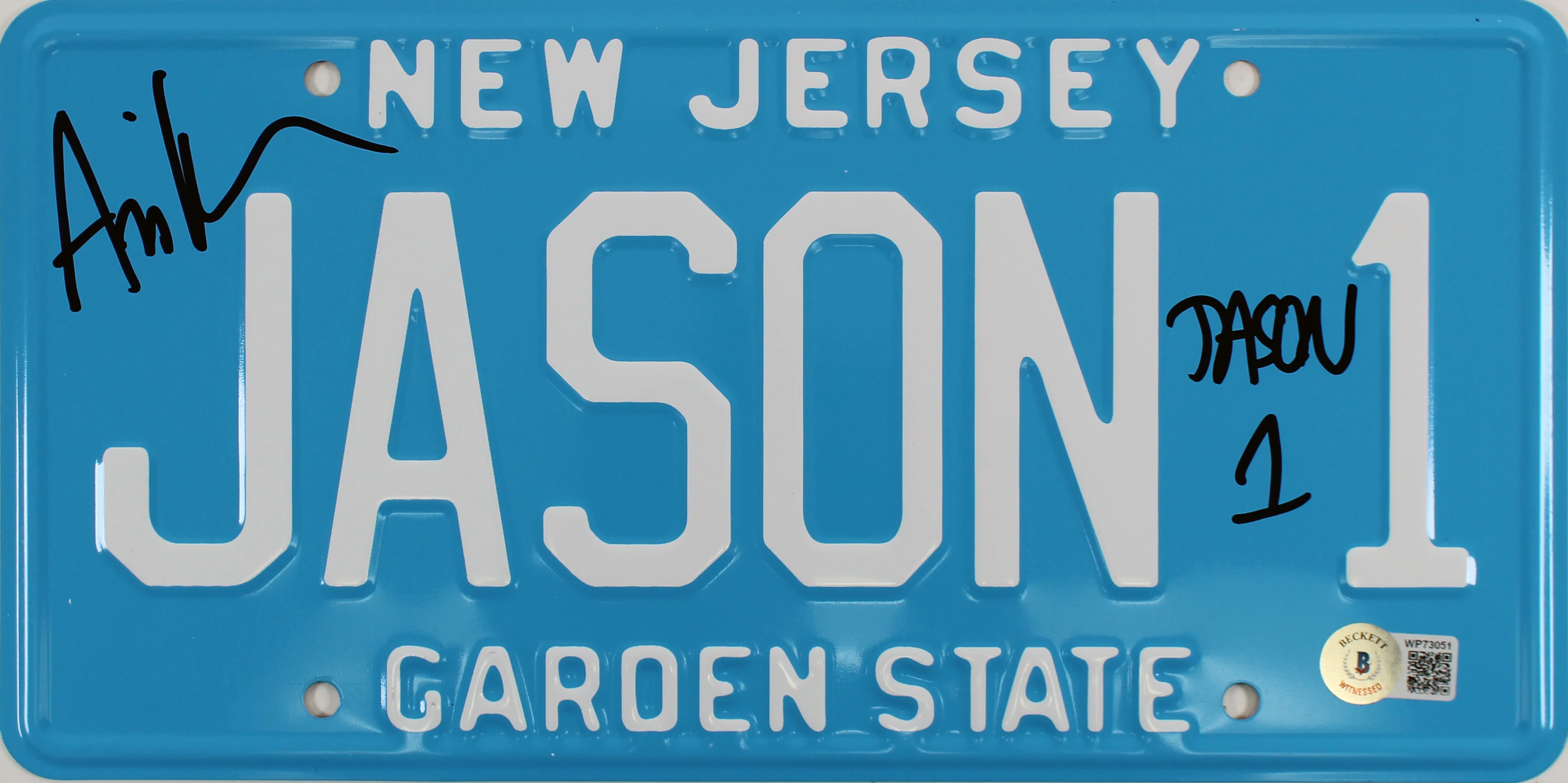 Ari Lehman Friday The 13th Jason 1 Authentic Signed License Plate BAS Witnessed - Image 2
