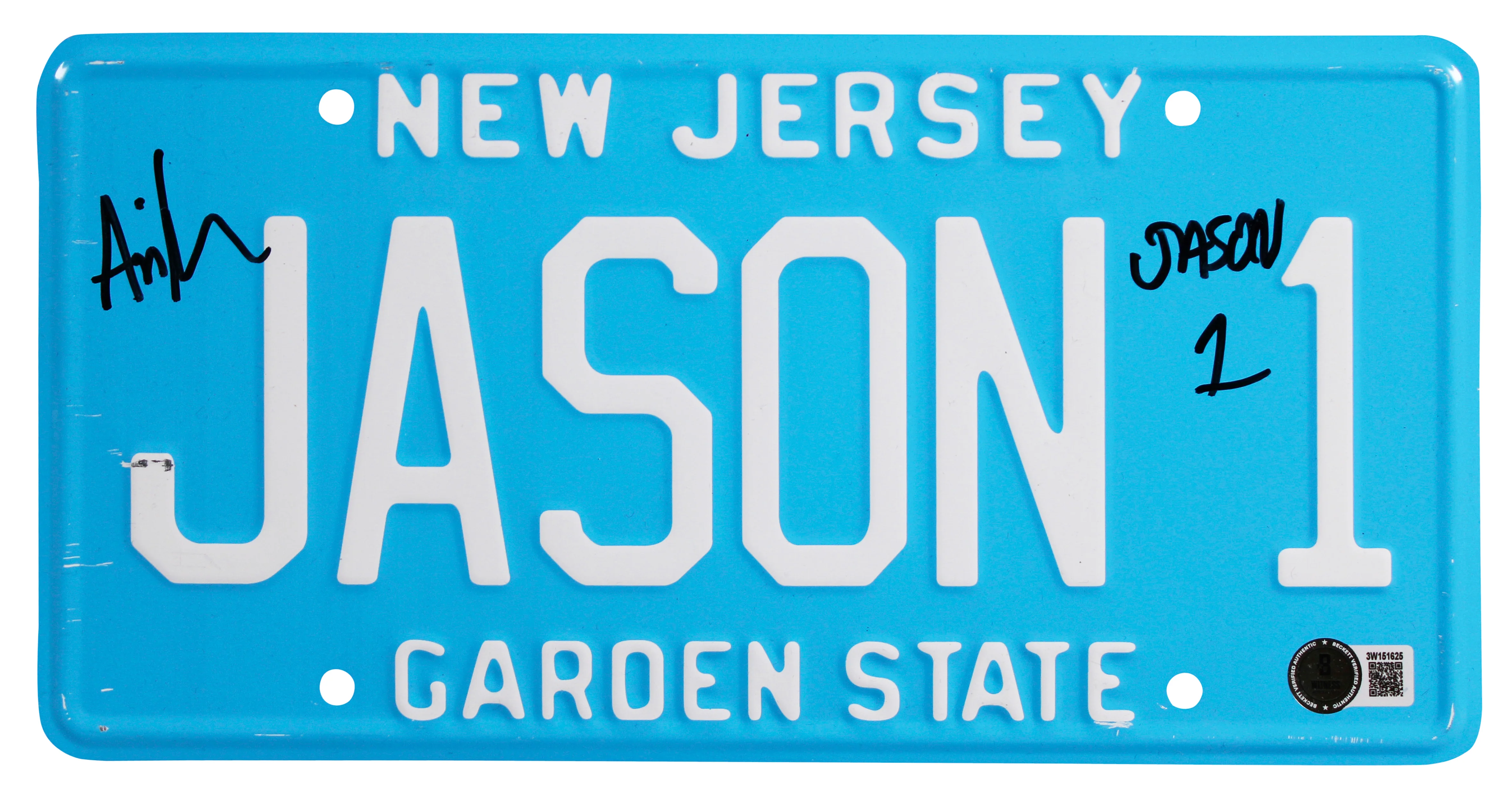 Ari Lehman Friday The 13th "Jason 1" Signed License Plate BAS Witness #3W151625 - Image 2