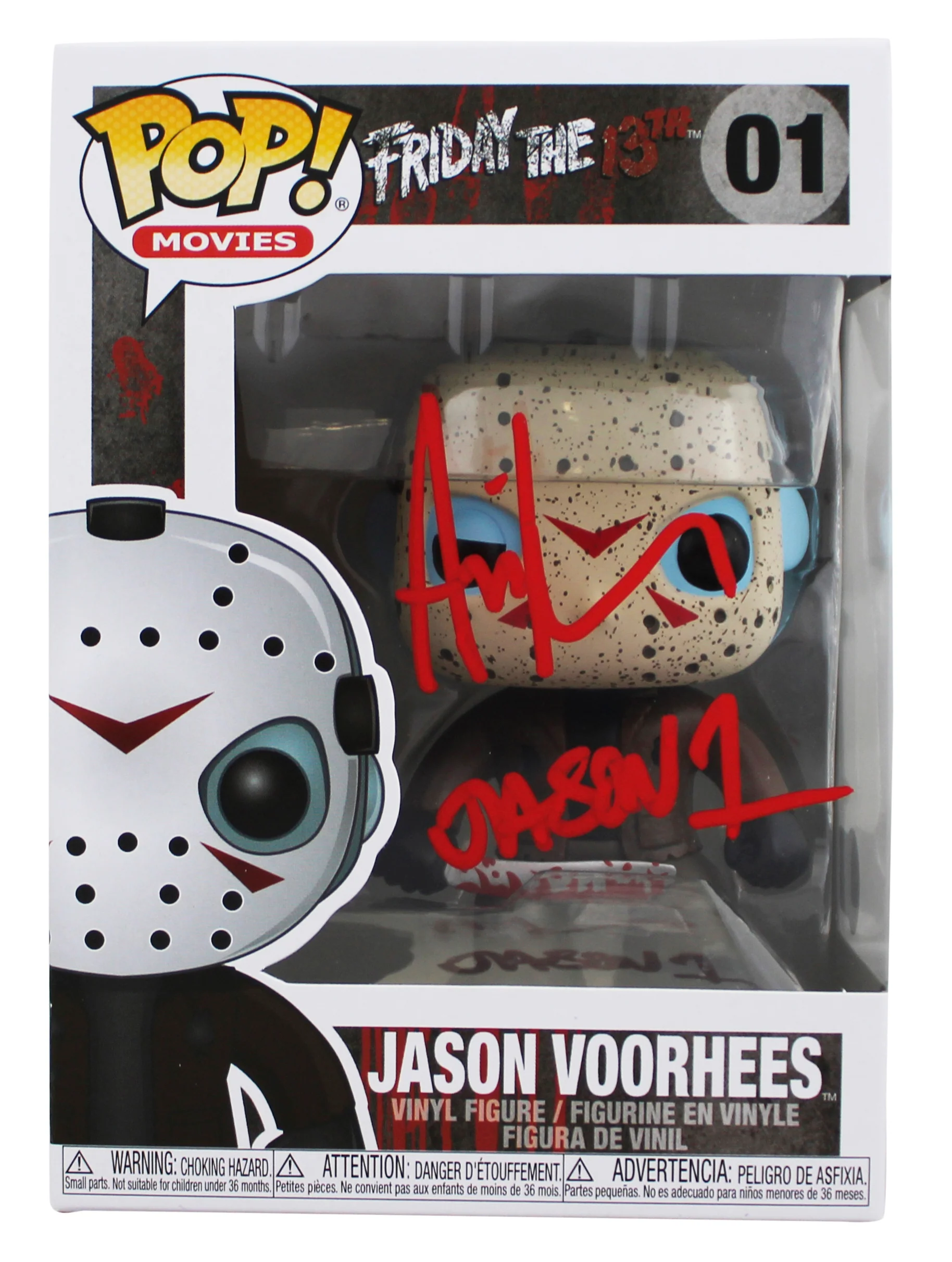 Ari Lehman "Jason 1" Signed #01 Funko Pop Vinyl Figure w/ Red Sig BAS Witnessed - Image 2