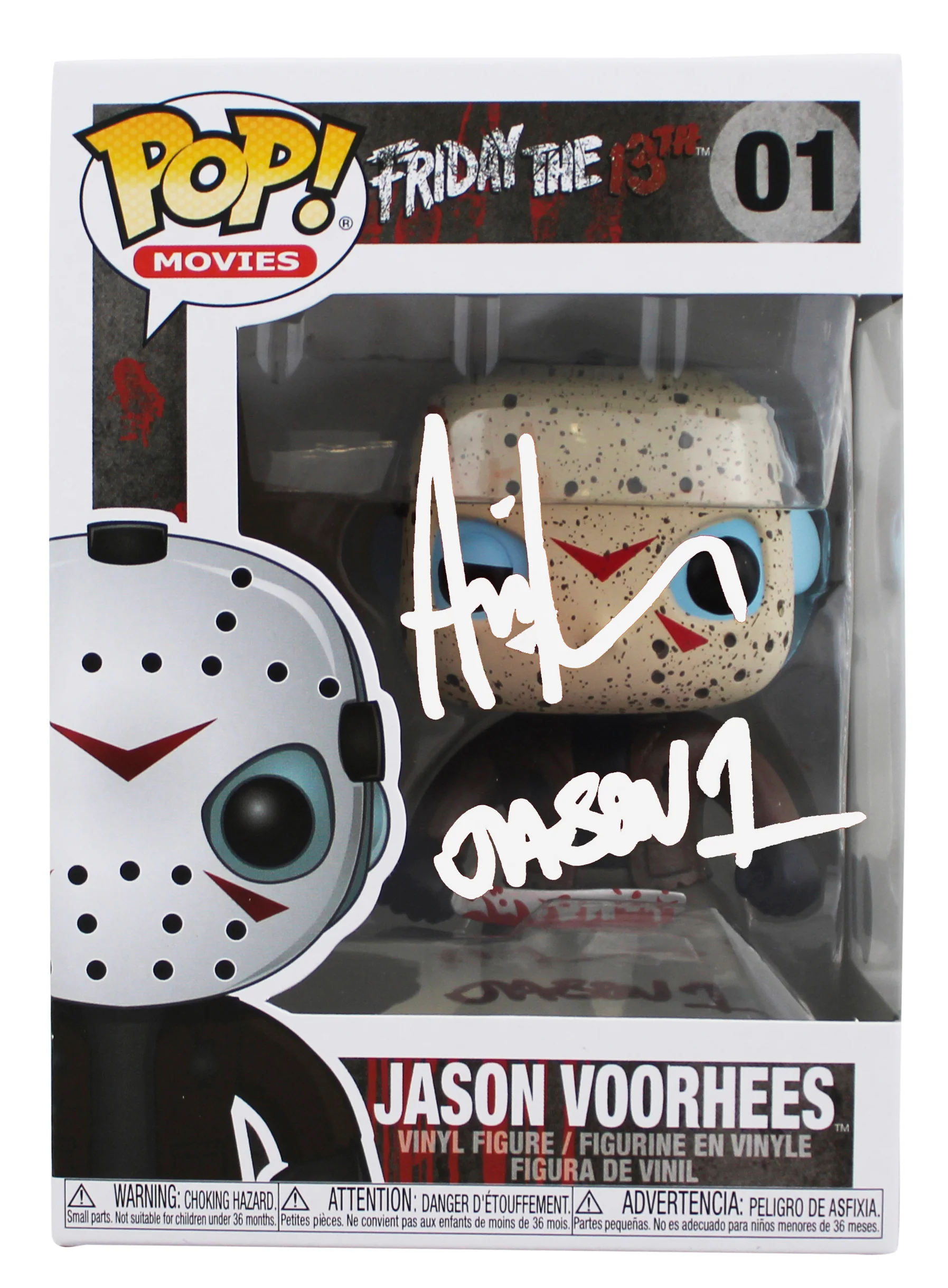 Ari Lehman "Jason 1" Signed #01 Funko Pop Vinyl Figure w/ White Sig BAS Witness - Image 2