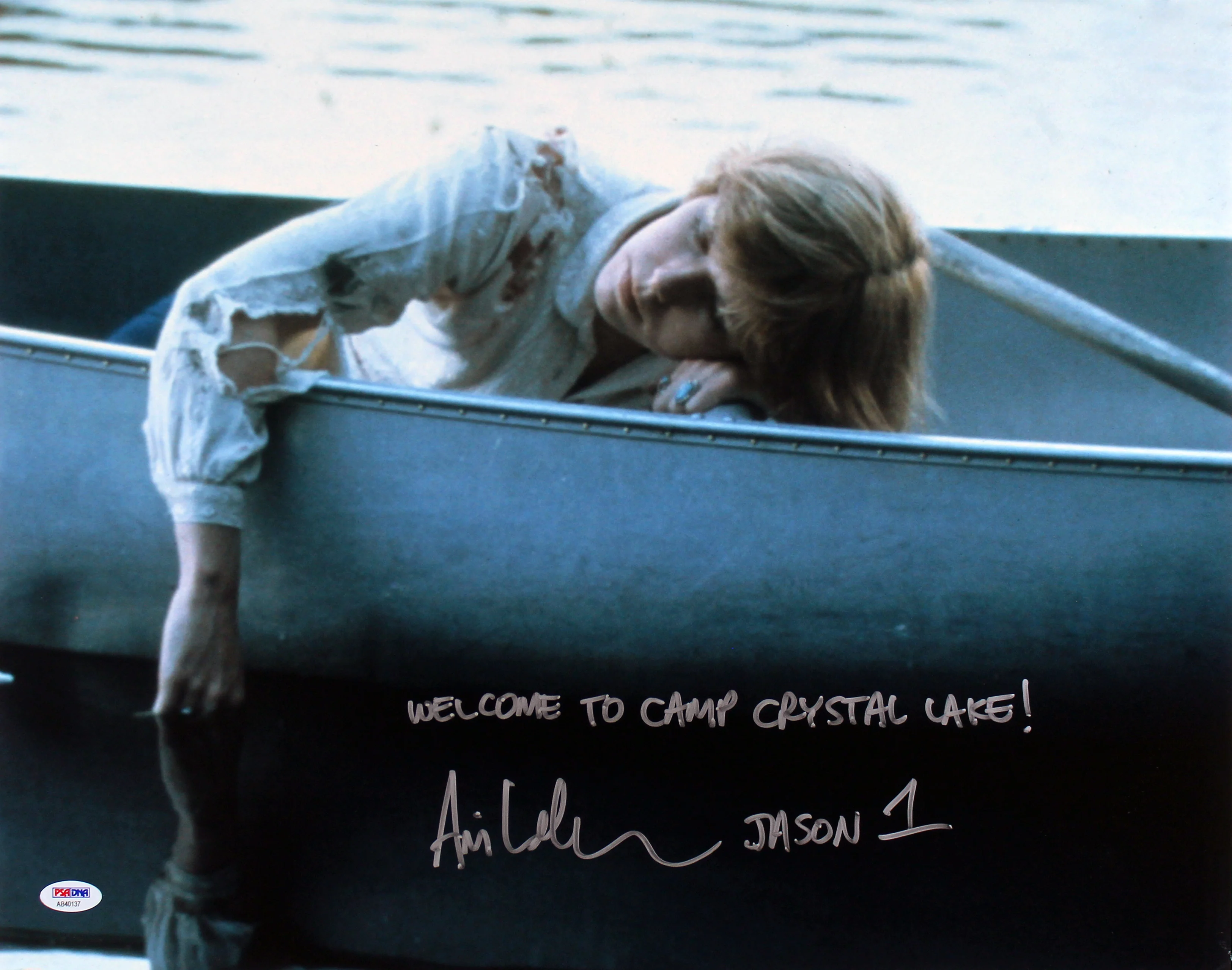 Ari Lehman Welcome To Camp Crystal Lake! Jason 1 Signed 16x20 Photo PSA #AB40137 - Image 2