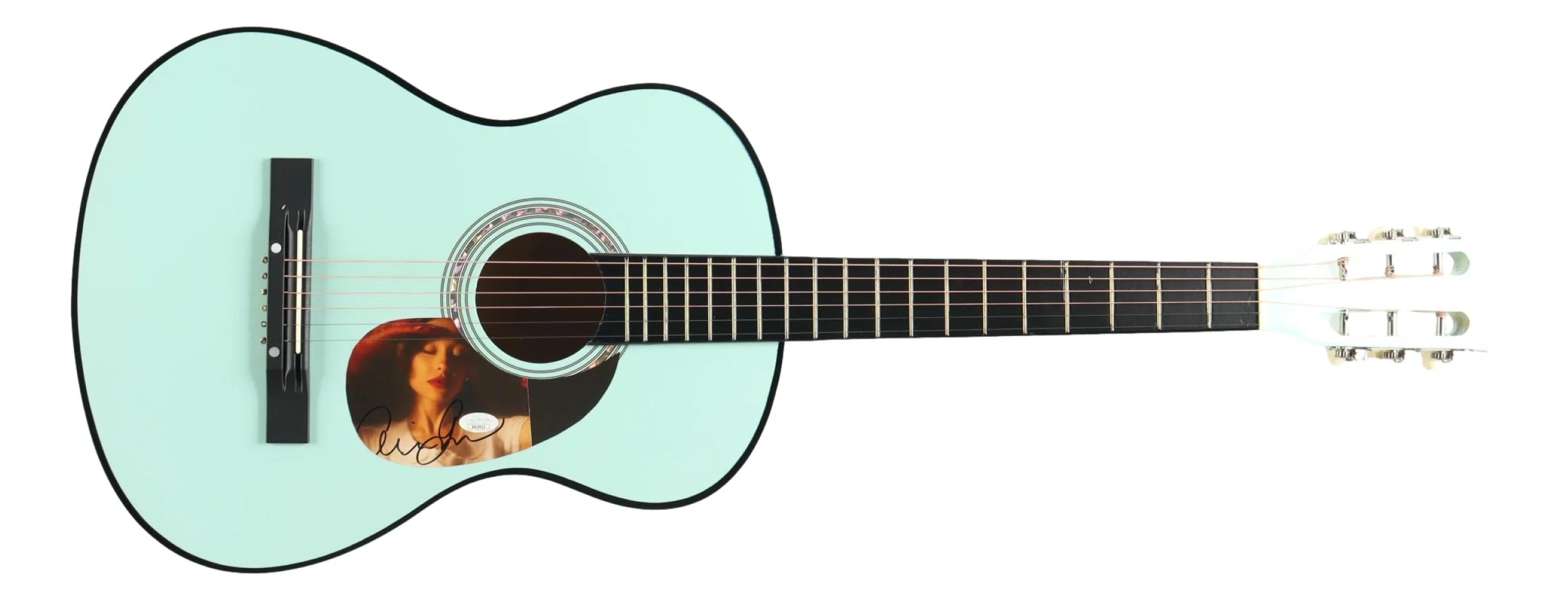 Ariana Grande Signed Eternal Sunshine 38" Green Acoustic Guitar JSA Hologram