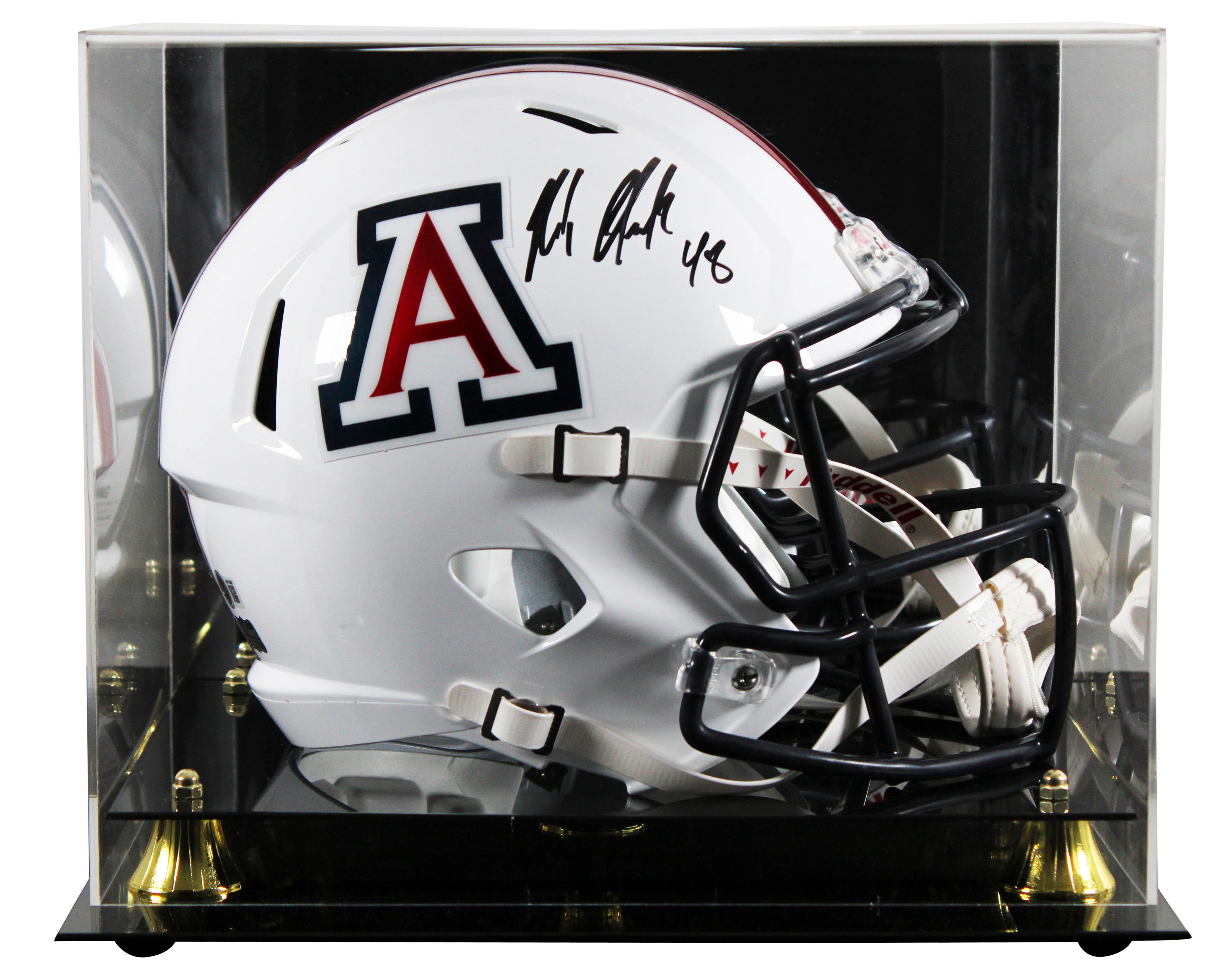 Arizona Rob Gronkowski Signed Full Size Speed Rep Helmet W/ Case BAS Witnessed - Image 2