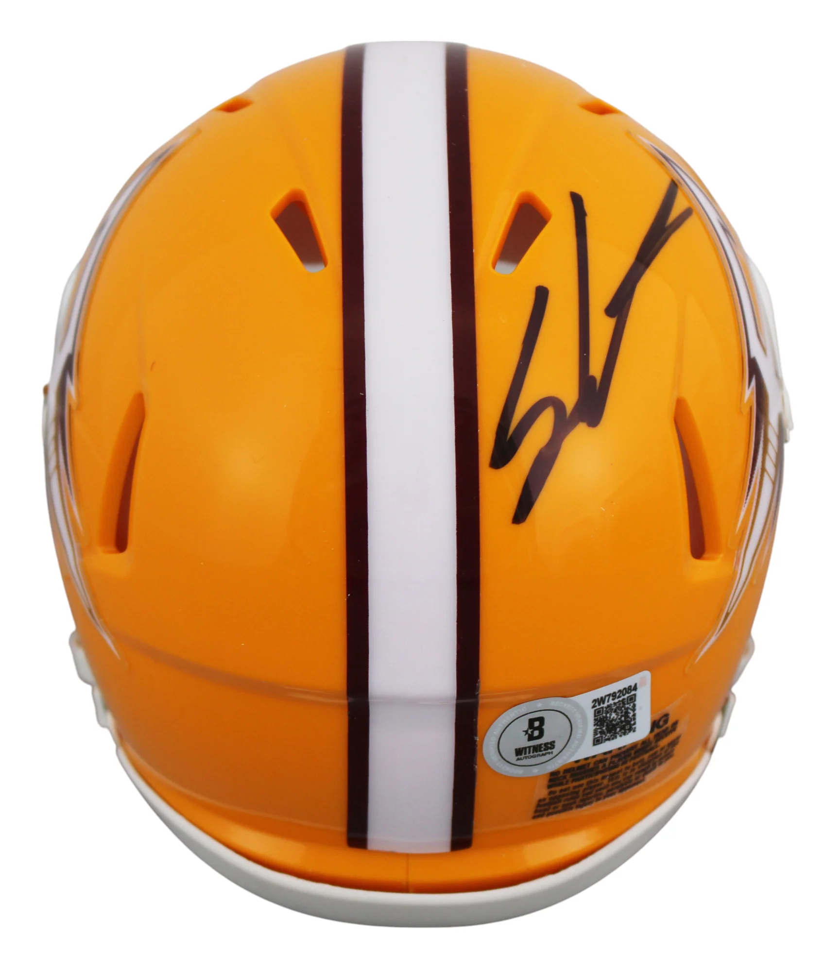Arizona State Sam Leavitt Authentic Signed Gold Speed Mini Helmet BAS Witnessed - Image 3