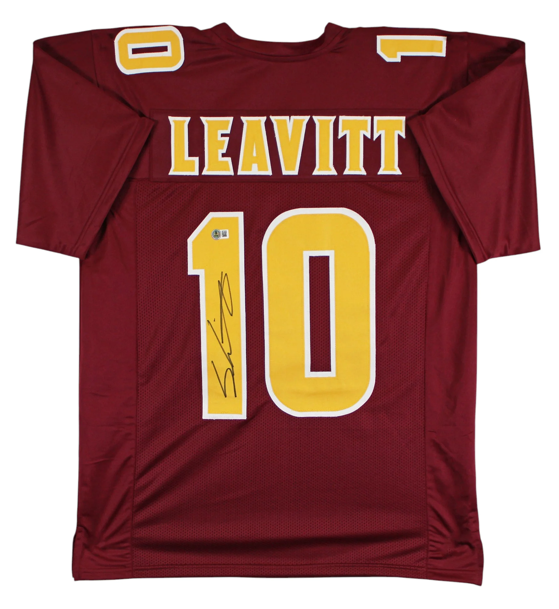 Arizona State Sam Leavitt Authentic Signed Maroon Pro Style Jersey BAS Witnessed - Image 2
