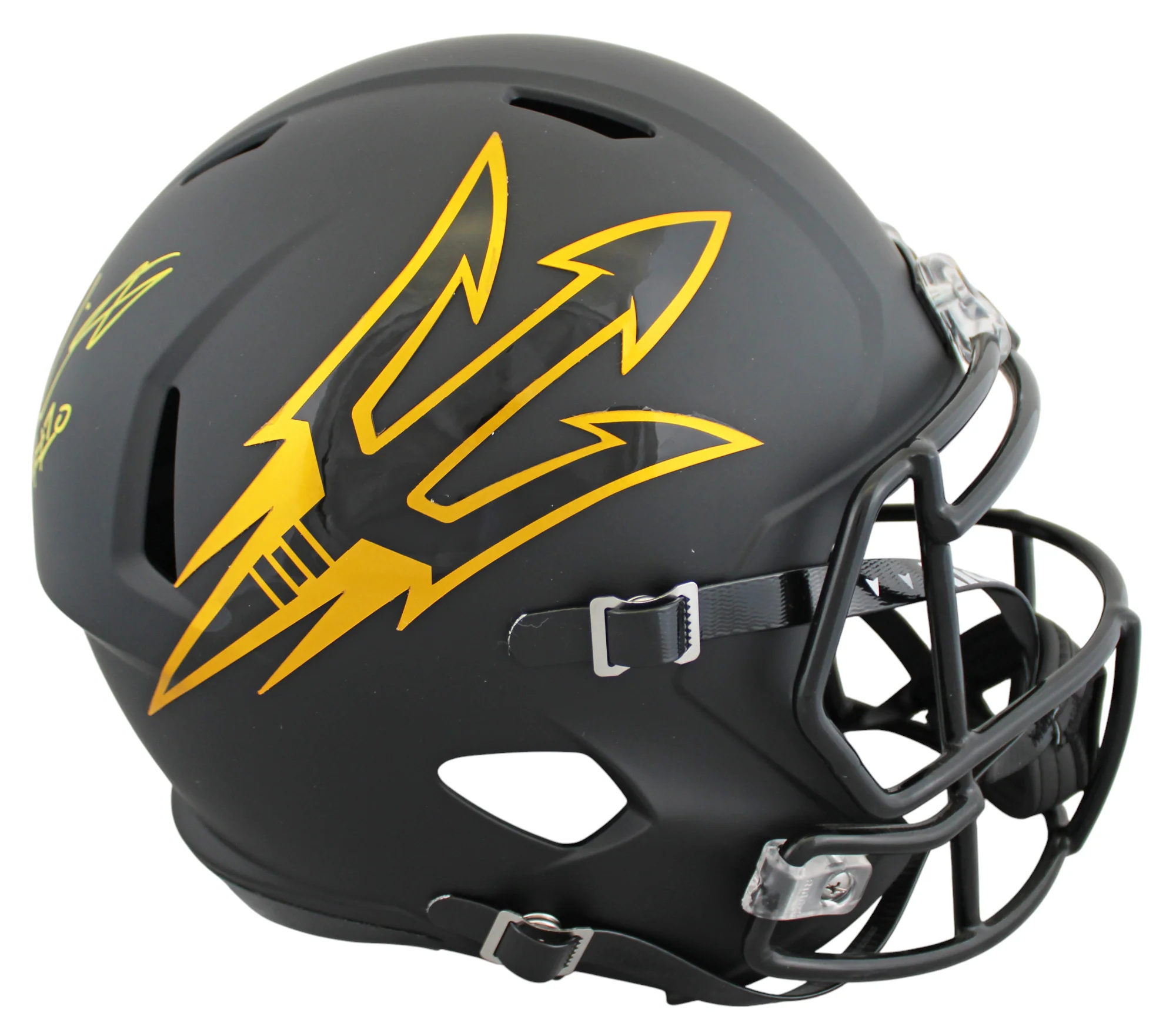 Arizona State Sam Leavitt Signed Black Full Size Speed Rep Helmet W/ Case BAS W - Image 4