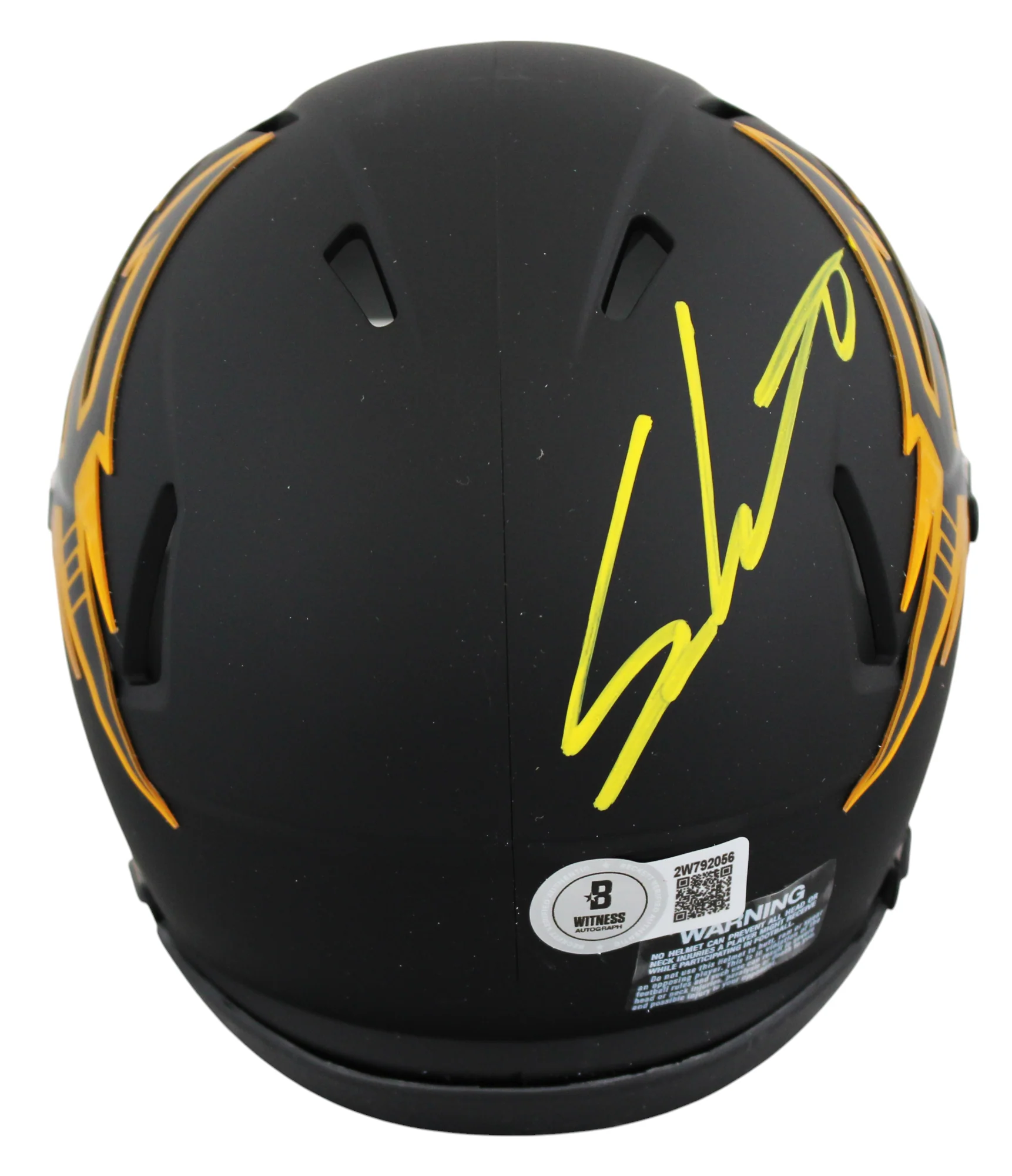 Arizona State Sam Leavitt Signed Black Speed Mini Helmet W/ Case BAS Witnessed - Image 4