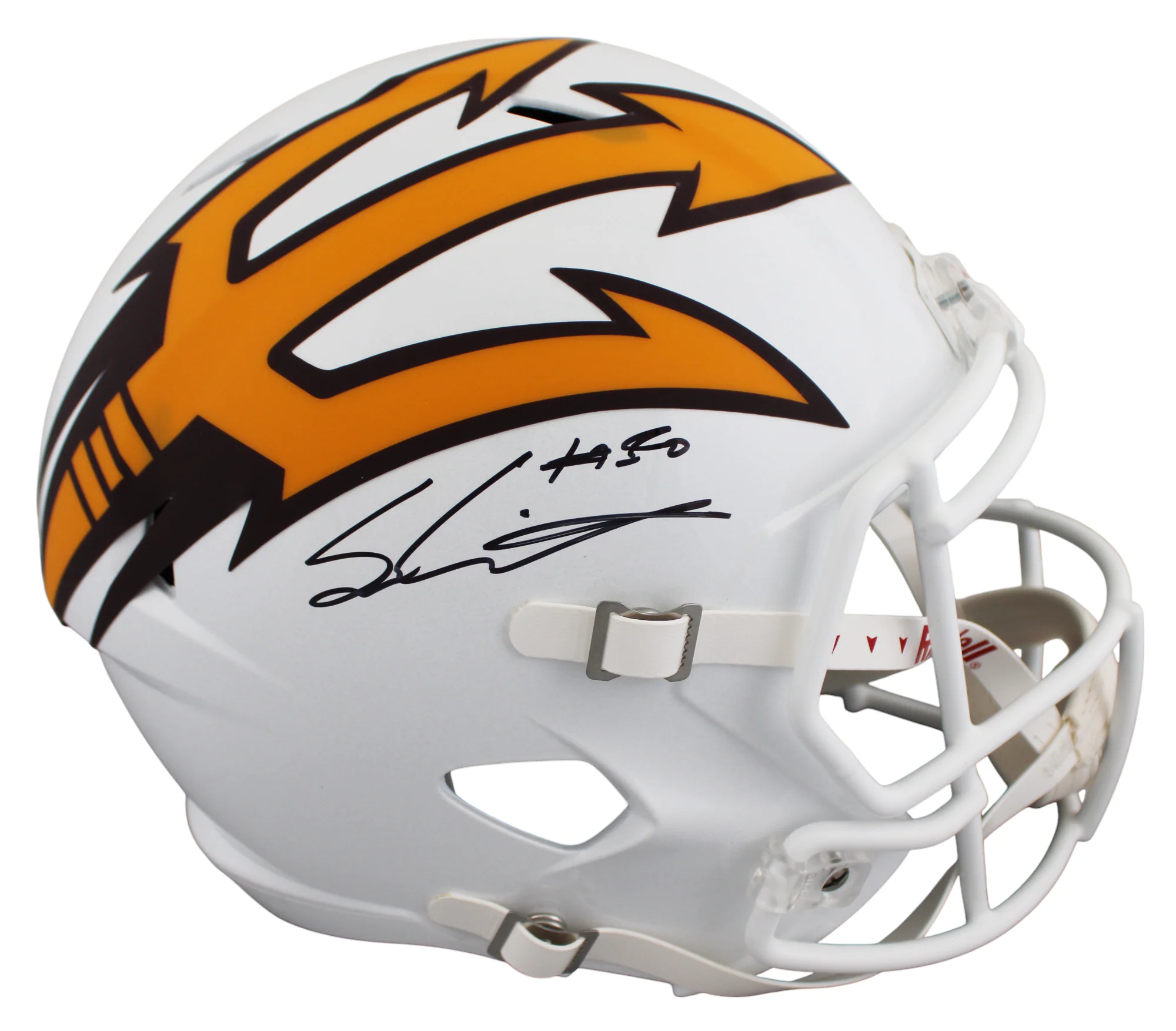 Arizona State Sam Leavitt Signed White Alt Full Size Speed Rep Helmet BAS Wit - Image 2