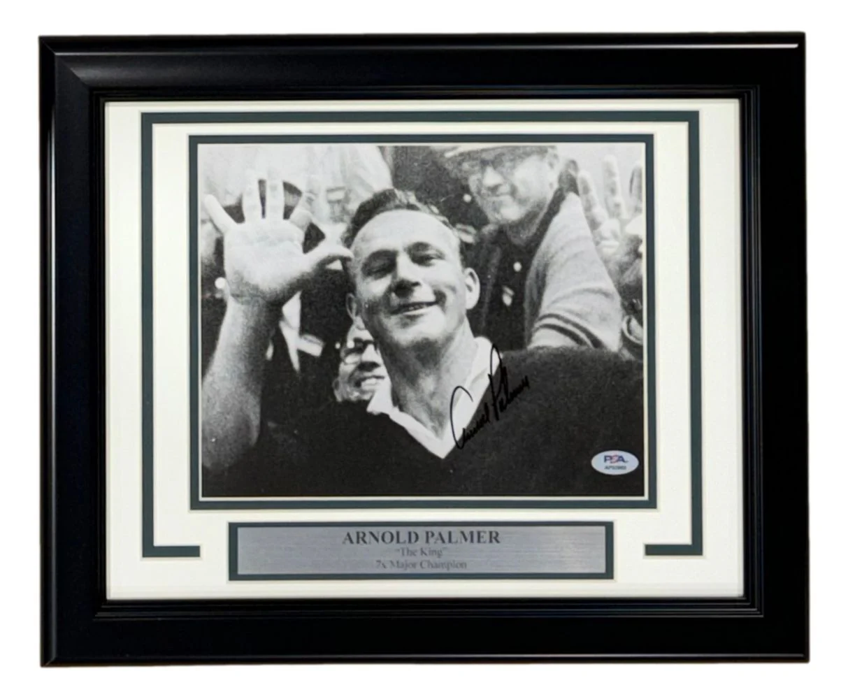 Arnold Palmer Signed Framed 8x10 PGA Golf Photo PSA/DNA