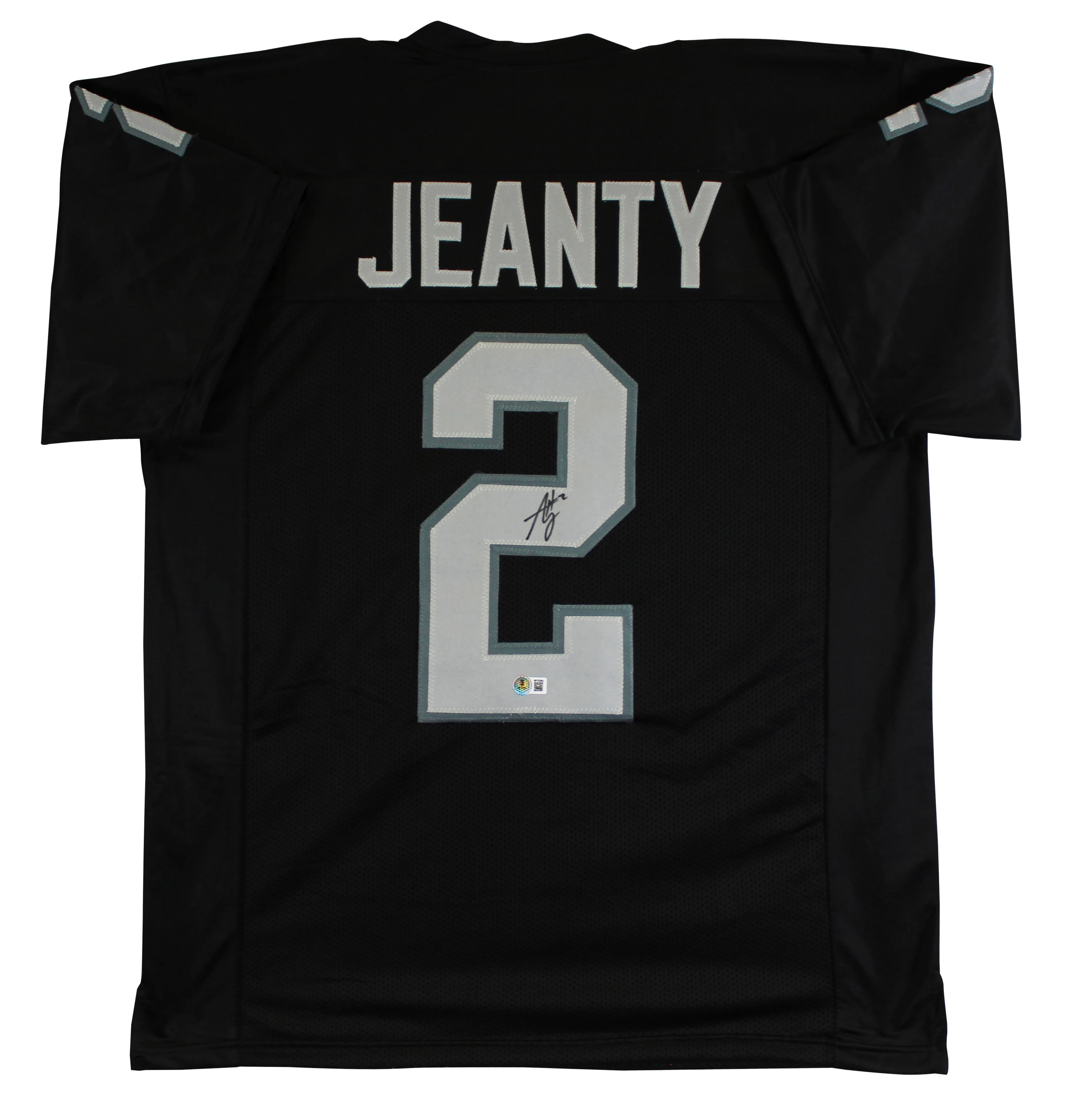 Ashton Jeanty Authentic Signed Black Pro Style Jersey Autographed BAS Witness 2 - Image 2