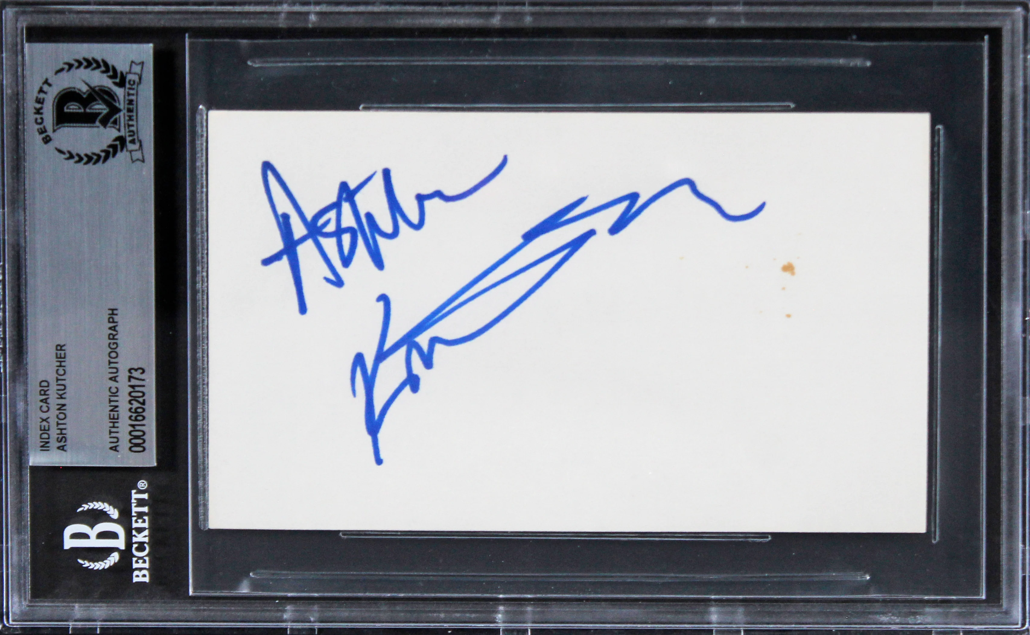 Ashton Kutcher That 70's Show Authentic Signed 3x5 Index Card BAS Slabbed 4 - Image 2