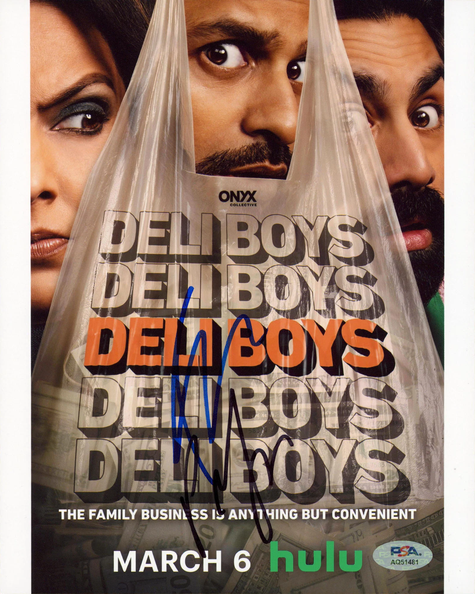 Asif Ali & Poorna Jagannathan Deli Boys Authentic Signed 8x10 Photo PSA #AQ51481 - Image 2