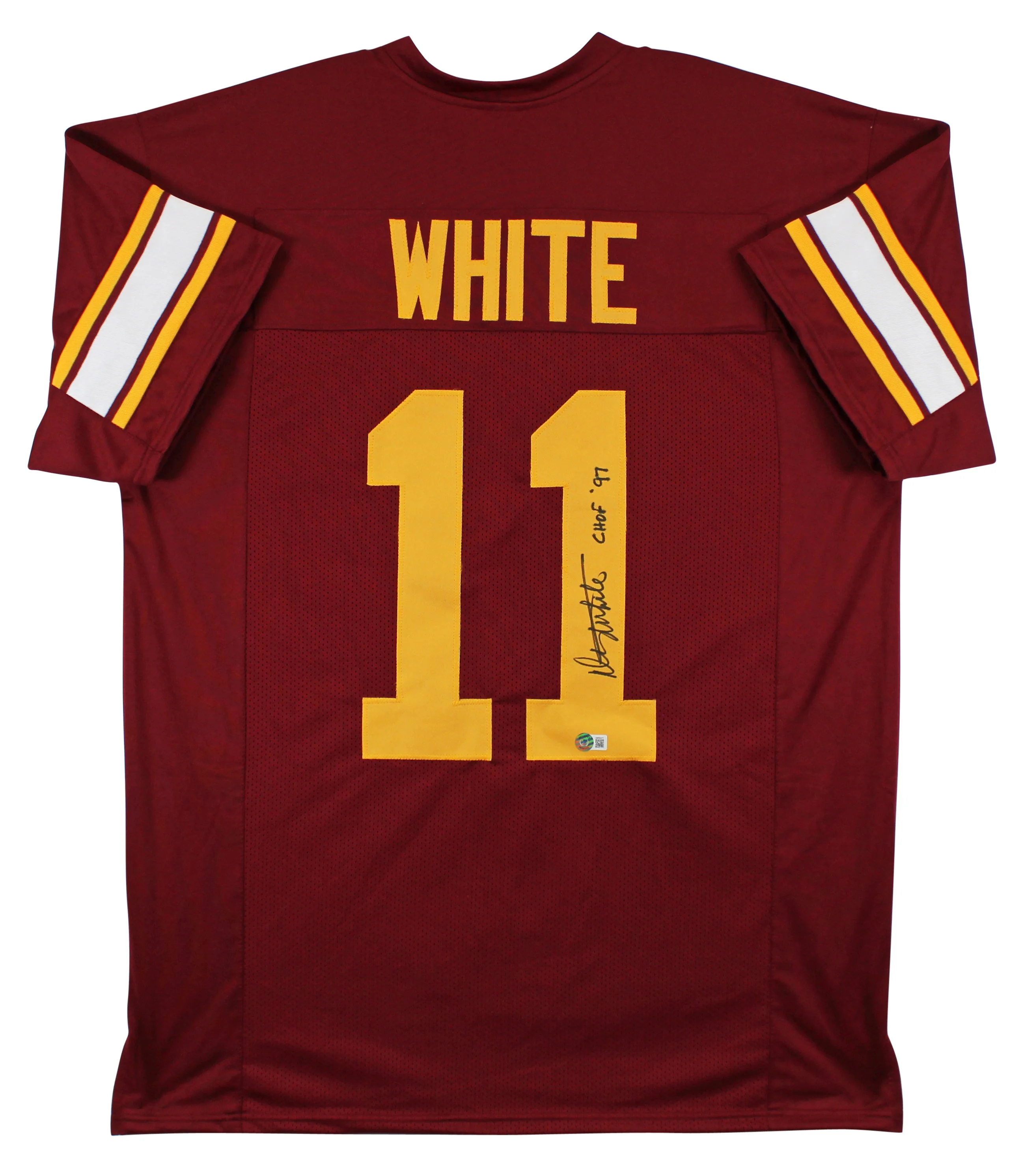 ASU Danny White "CHOF '97" Signed Maroon Pro Style Jersey BAS Witnessed - Image 2
