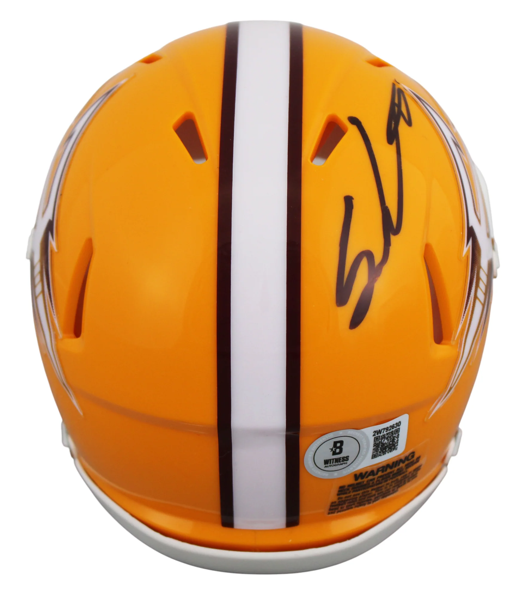 ASU Sam Leavitt & Jordyn Tyson Signed Gold Speed Mini Helmet W/ Case BAS Witness - Image 4