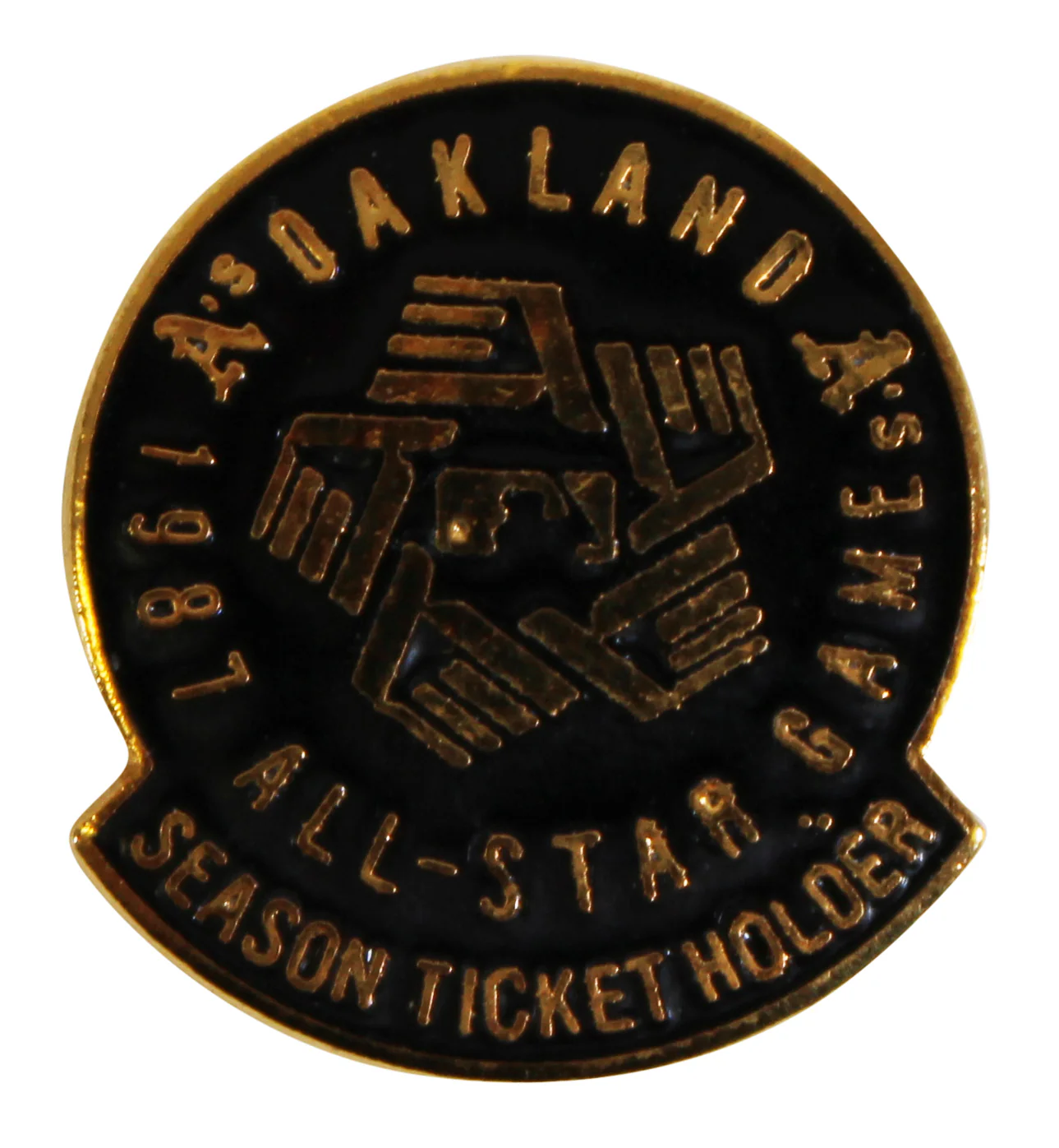 Athletics 1987 All-Star Game Season Ticket Holder Pin Un-signed