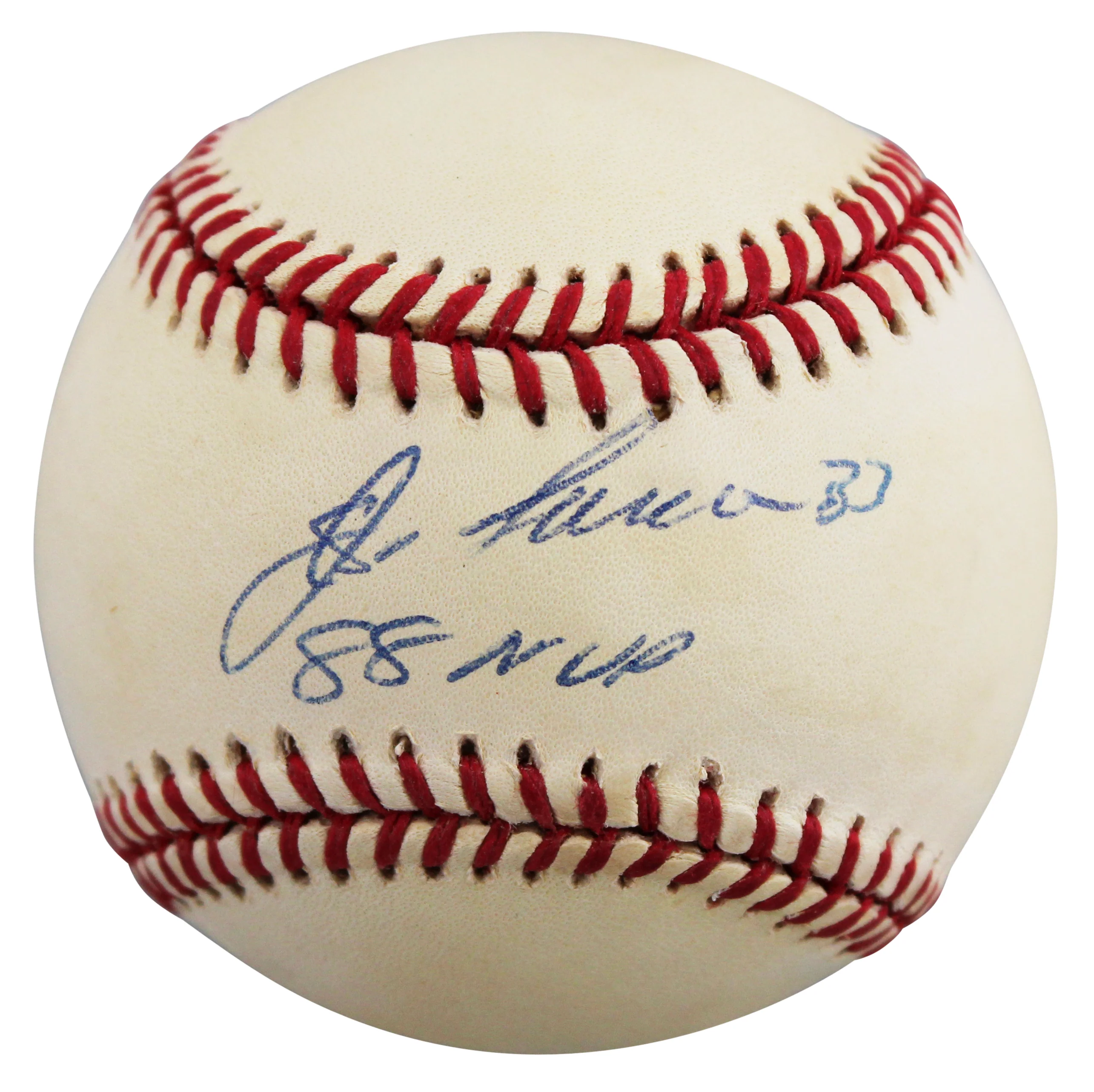 Athletics Jose Canseco "88 MVP" Signed Gene Budig OAL Baseball BAS #BU87533 - Image 3