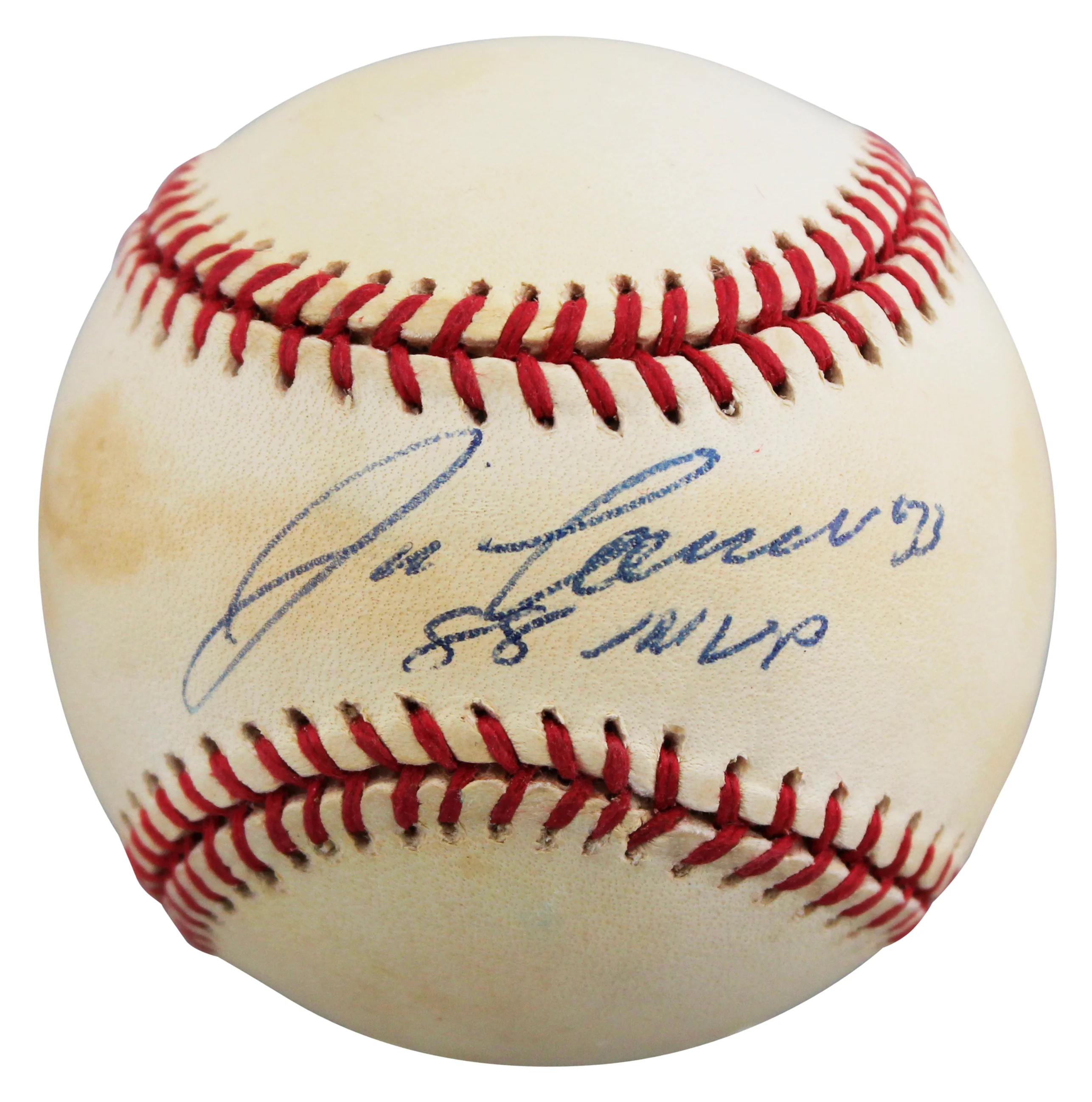 Athletics Jose Canseco "88 MVP" Signed Gene Budig OAL Baseball BAS #BU87535 - Image 3