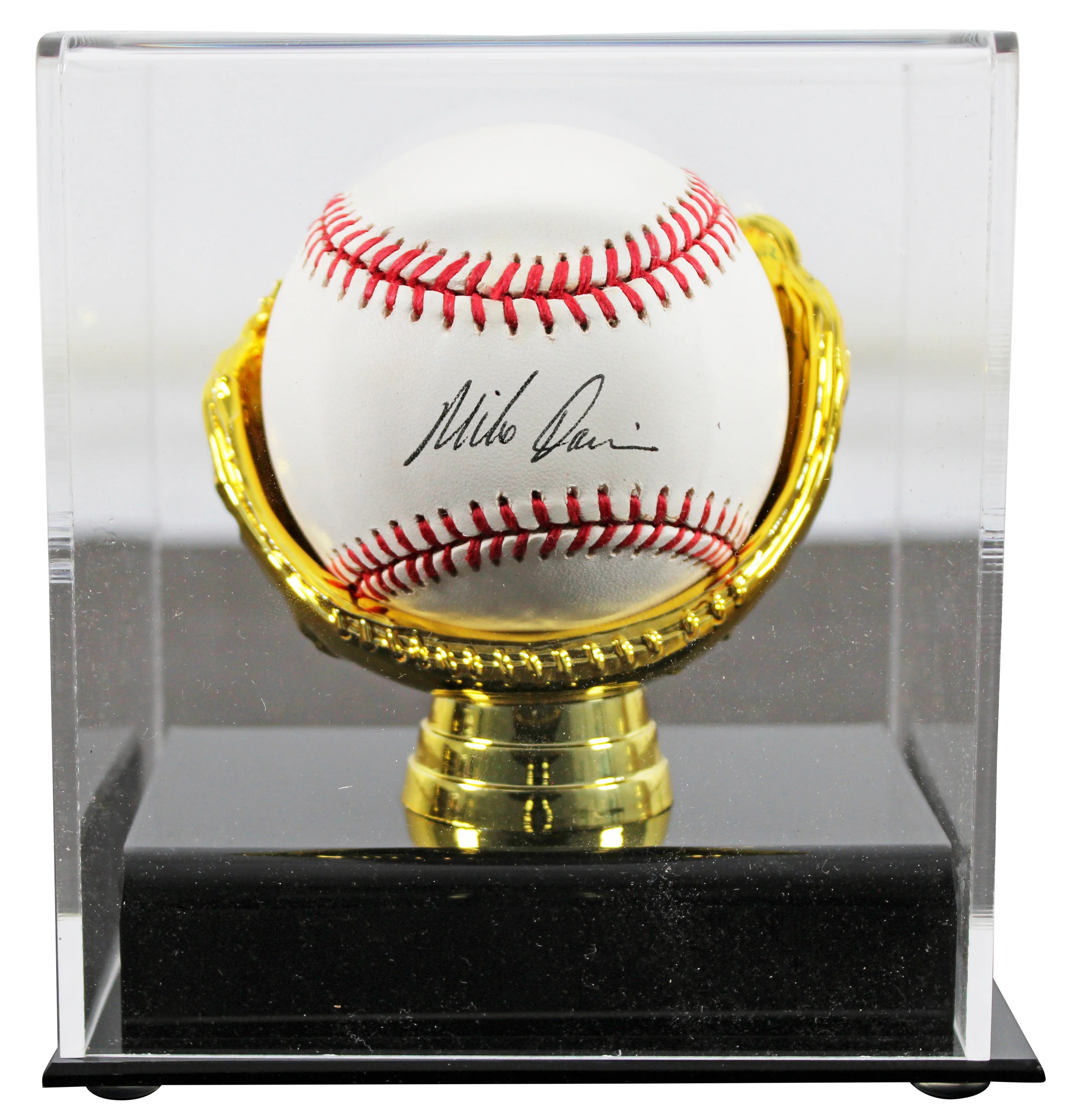 Athletics Mike Davis Authentic Signed Bobby Brown Oal Baseball w/ Case BAS - Image 2