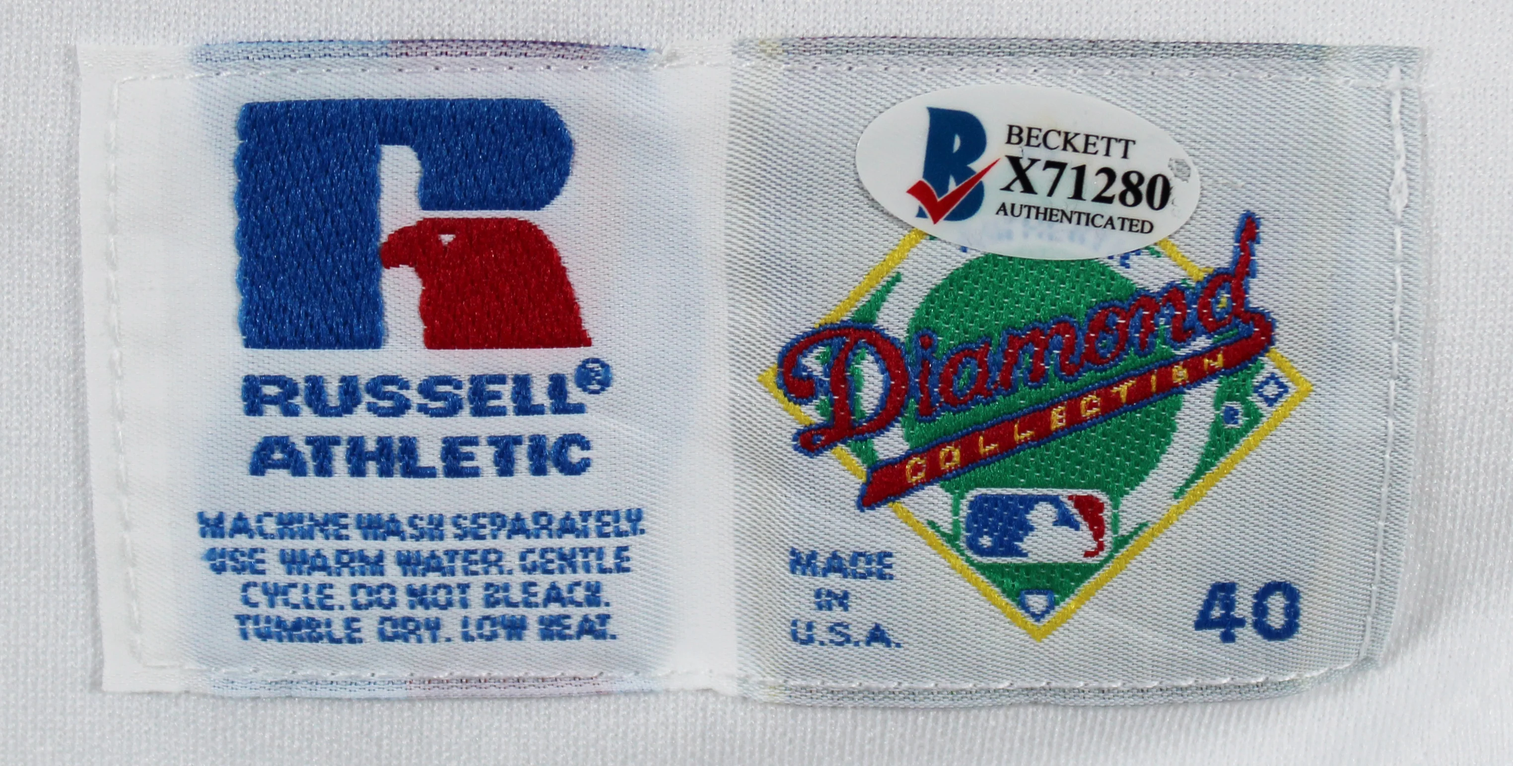 Athletics Rollie Fingers "HOF 92" Signed White Russell Athletic Jersey BAS - Image 10