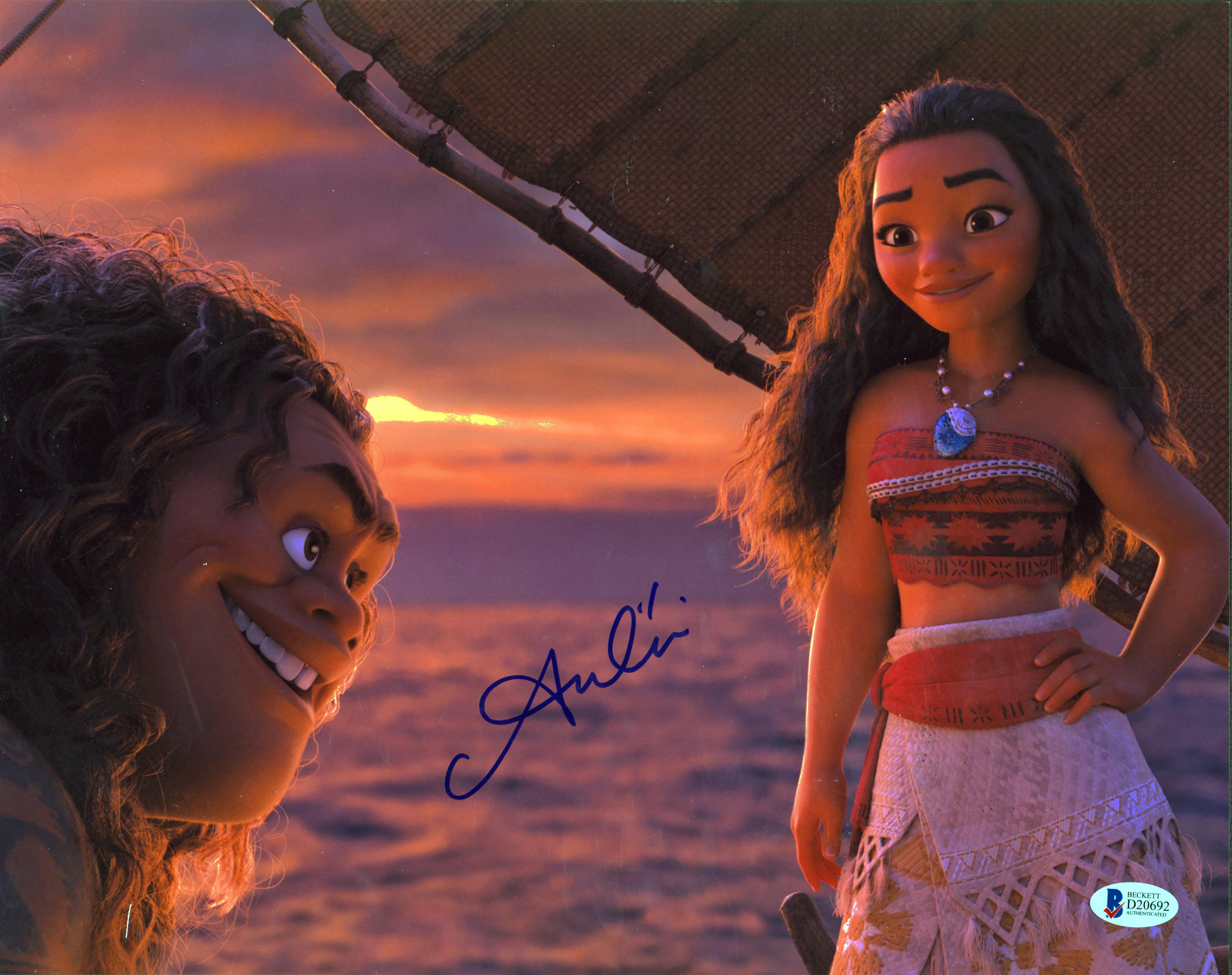 Auli'i Cravalho Moana Authentic Signed 11x14 Photo Autographed BAS #D20692 - Image 2