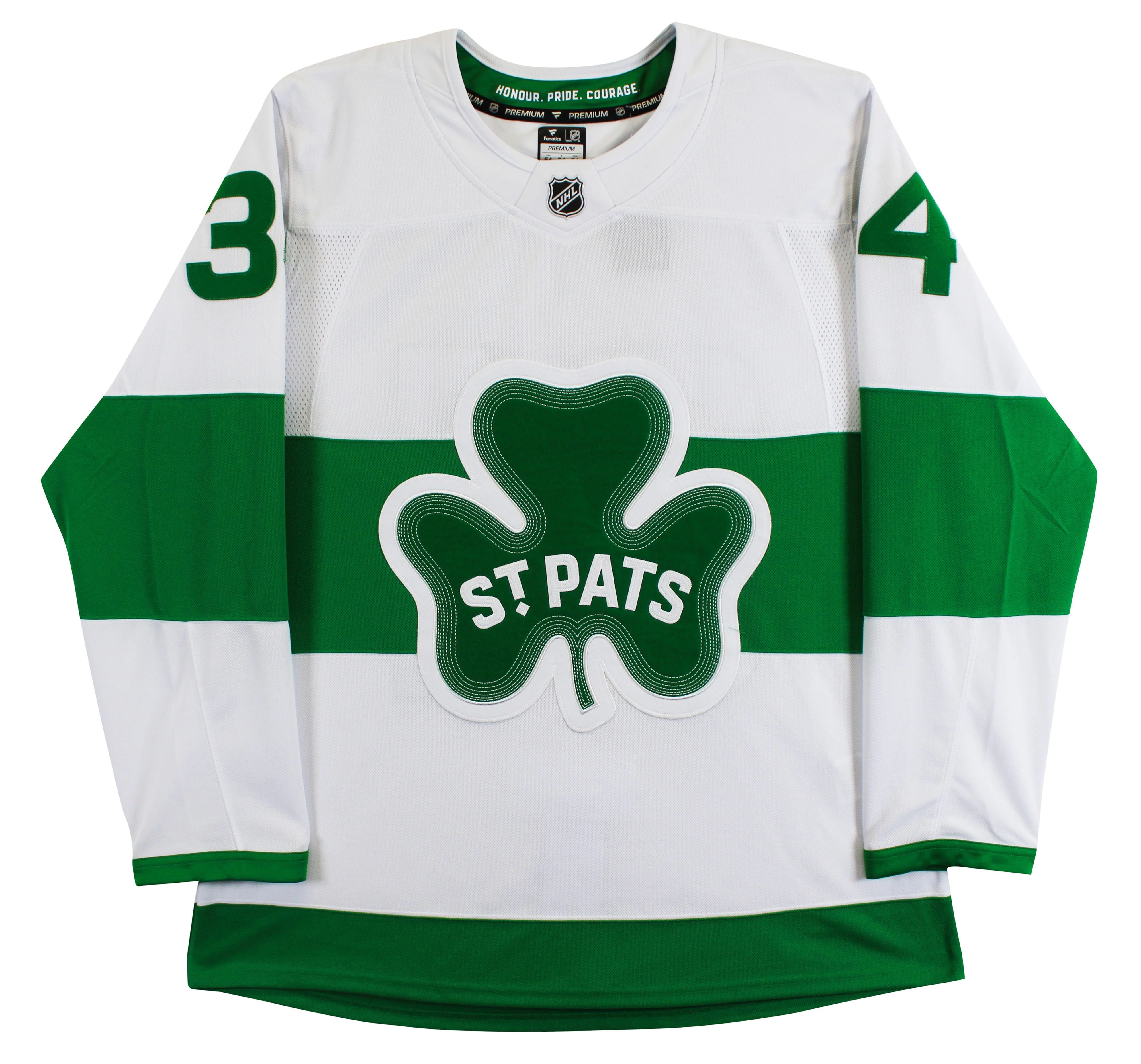 Auston Matthews Signed White Shamrock Series Auth Jersey w/ Fight Strap Fanatics - Image 5