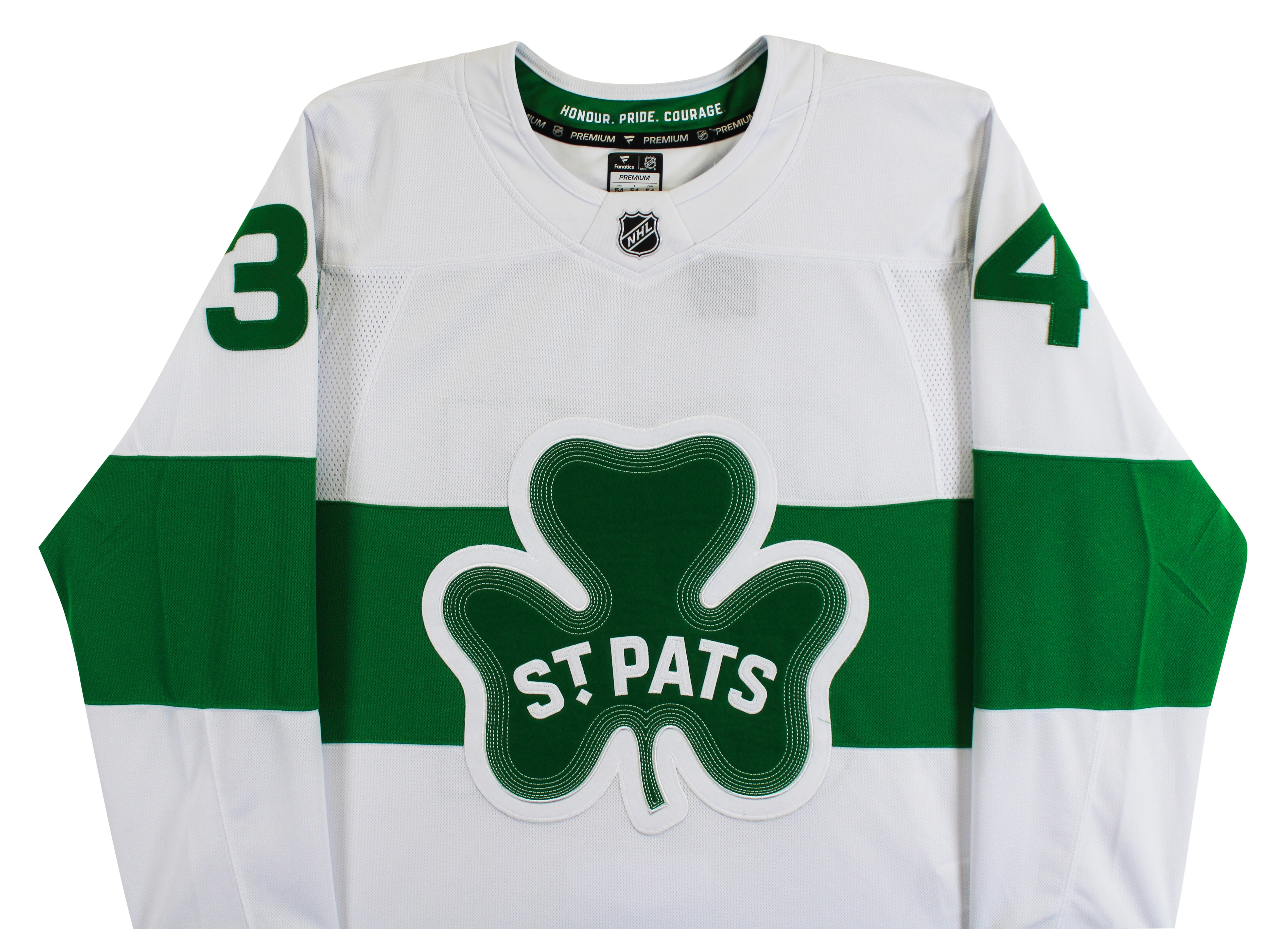 Auston Matthews Signed White Shamrock Series Auth Jersey w/ Fight Strap Fanatics - Image 6
