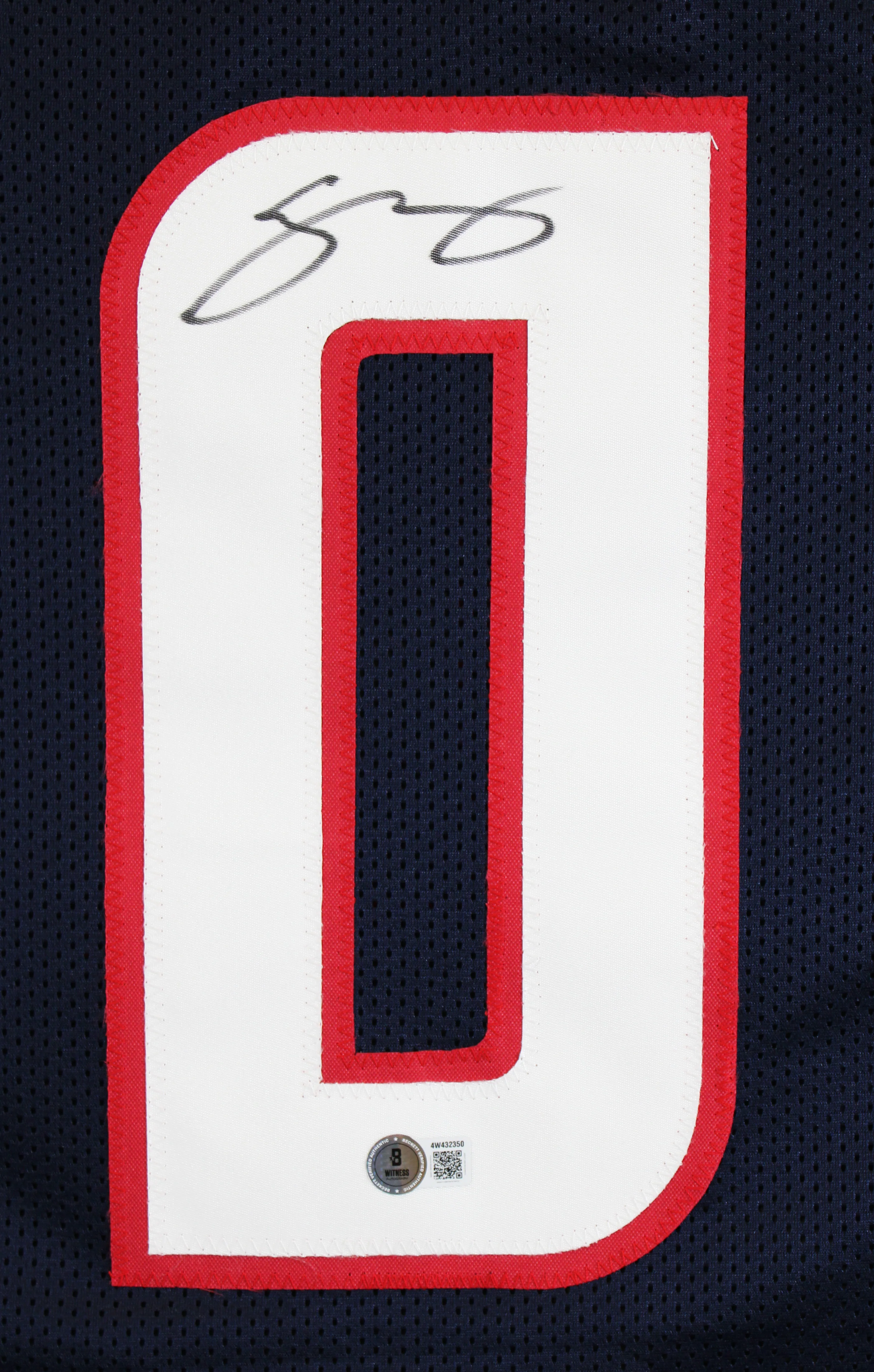 Azeez Al-Shaair Authentic Signed Navy Pro Style Jersey Autographed BAS Witnessed - Image 3