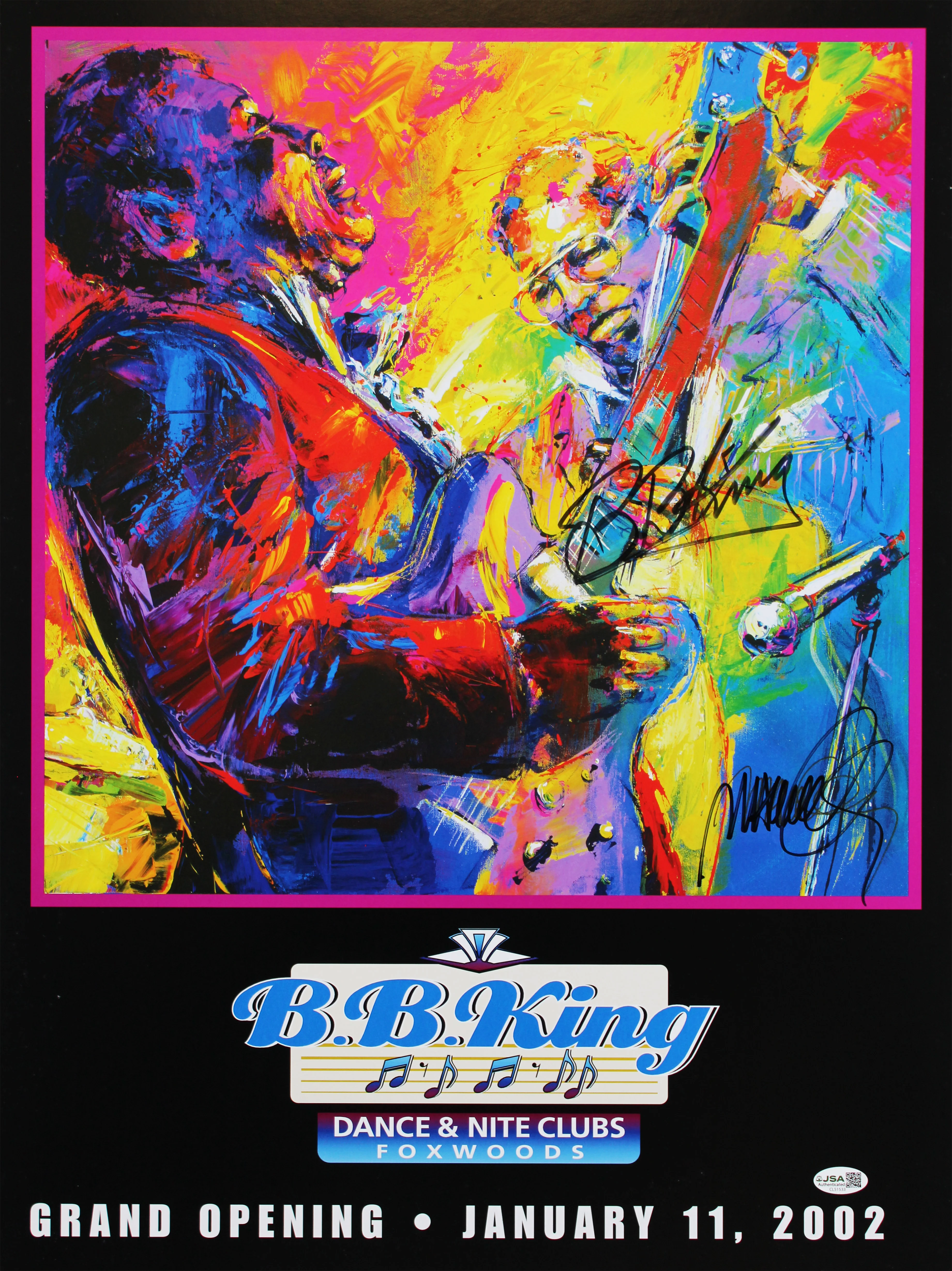 B.B. King Authentic Signed 18x24 Foxwoods Grand Opening Poster JSA #CL51533 - Image 2