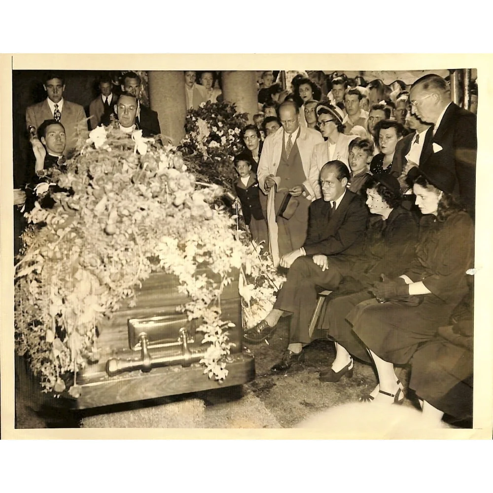 Babe Ruth 7x9 Funeral Original Wire Stamped Photo - Image 6