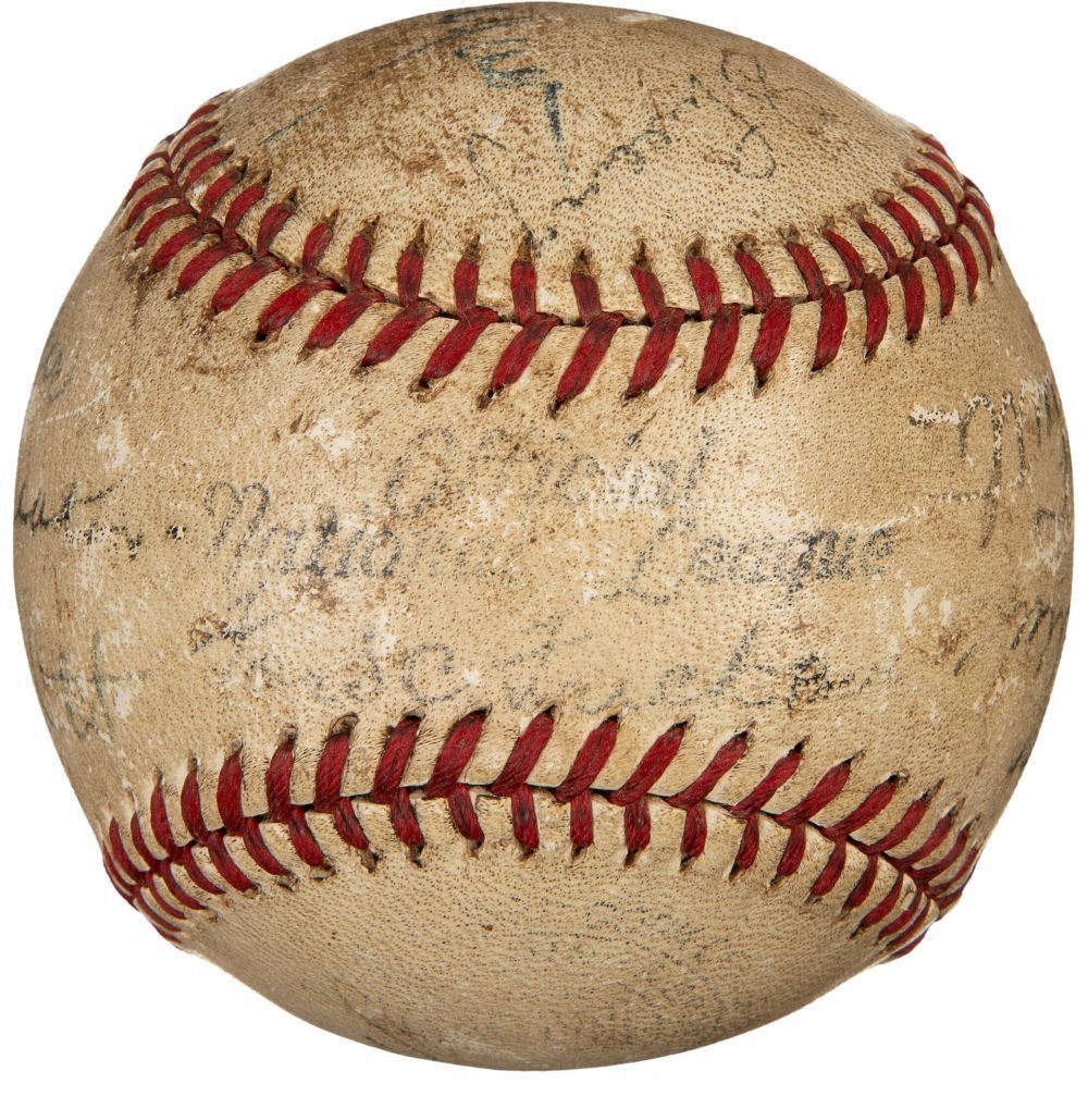 Babe Ruth Cobb Wagner & More Signed Official National League Baseball PSA+BAS - Image 6