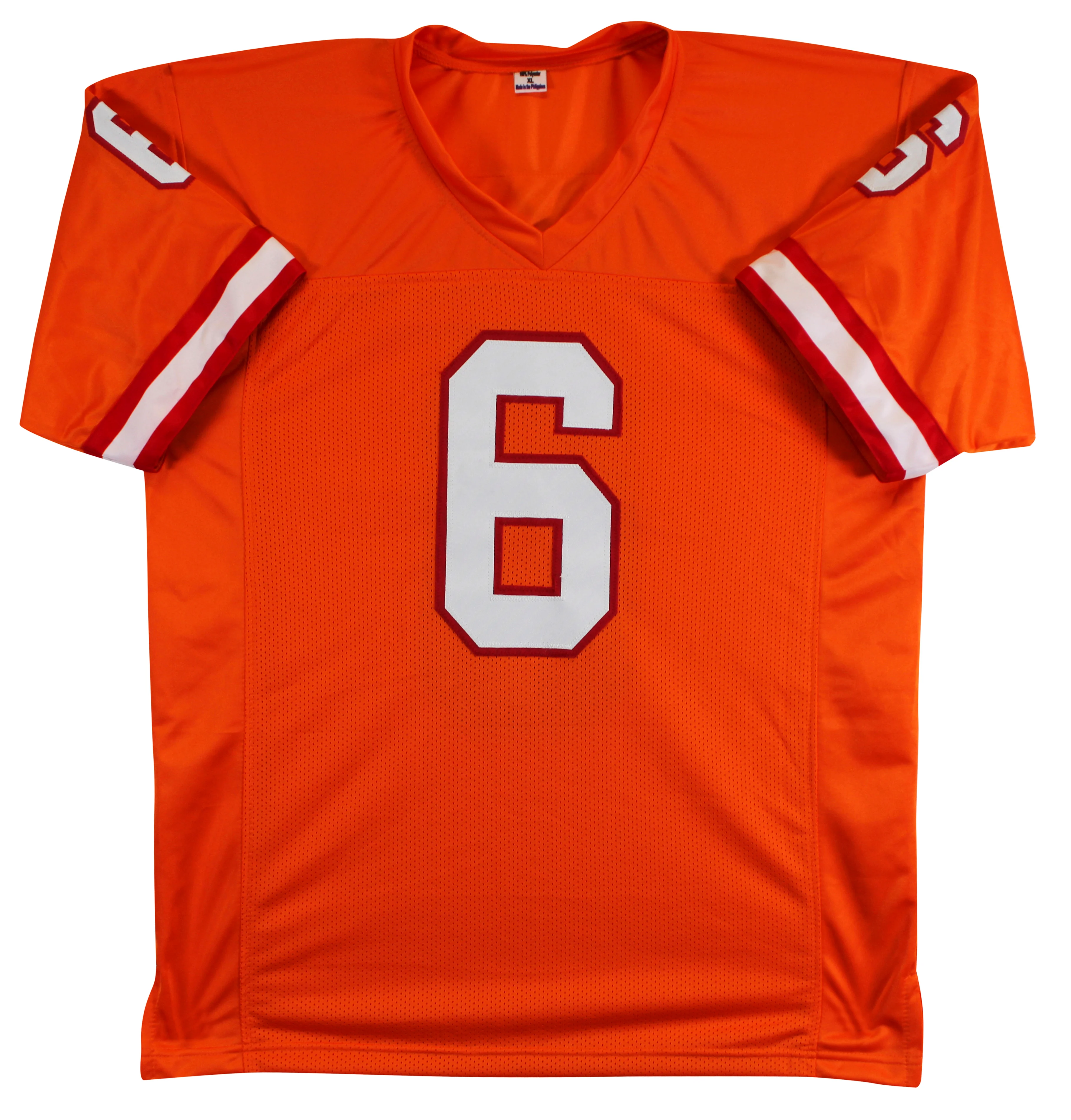 Baker Mayfield Authentic Signed Orange Throwback Pro Style Jersey BAS Witnessed - Image 4