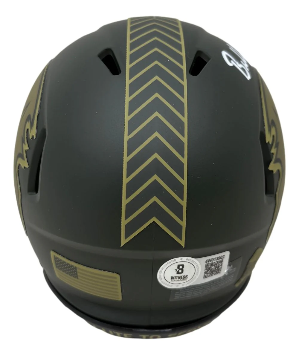 Baker Mayfield Signed Buccaneers Salute To Service Mini Speed Helmet BAS - Image 2