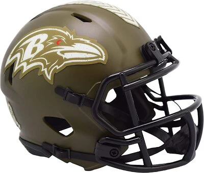 Baltimore Ravens 2022 Salute to Service Riddell Speed Mini Helmet - Image 2