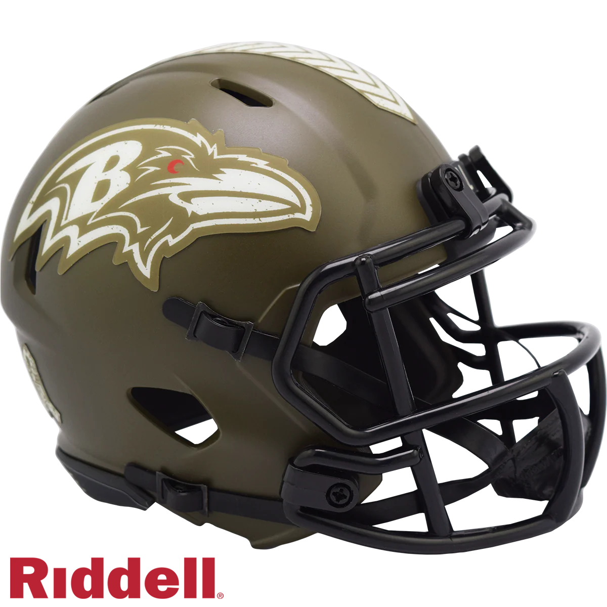 Baltimore Ravens 2022 Salute to Service Riddell Speed Mini Helmet - Image 4