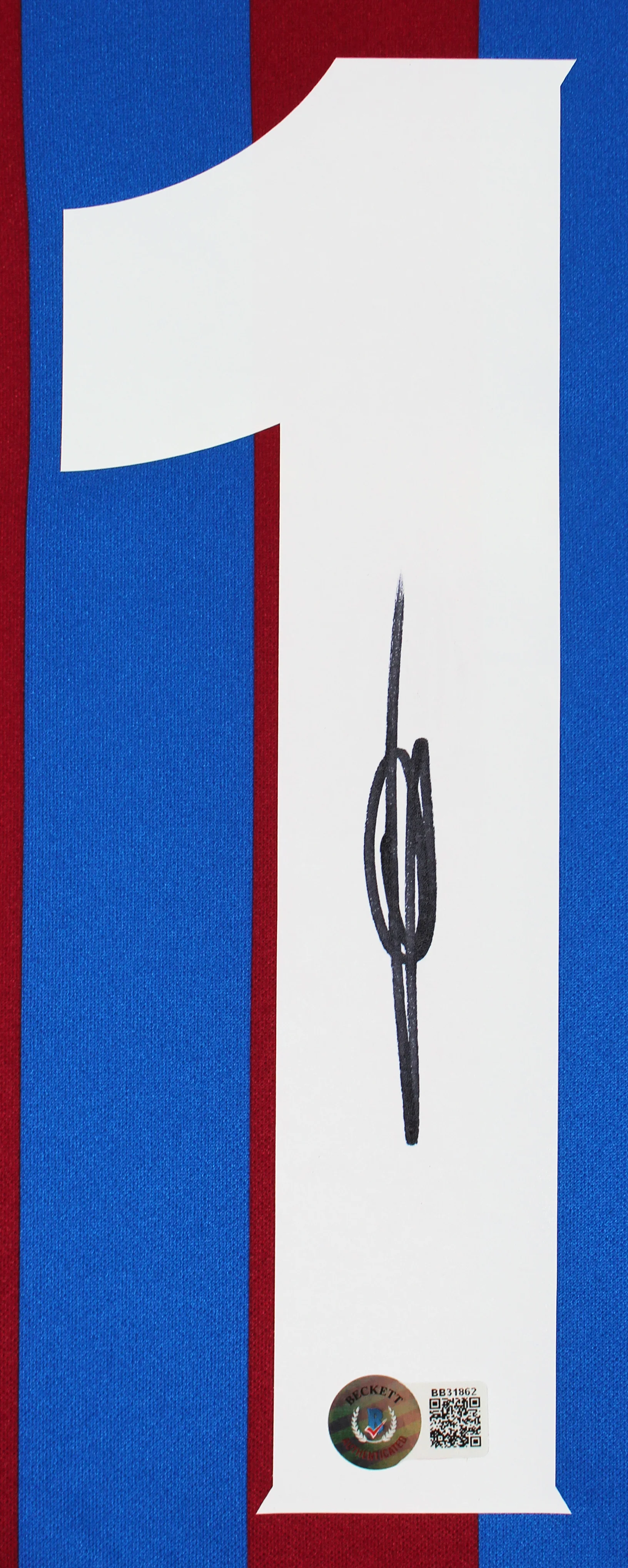 Barcelona Ansu Fati Authentic Signed Red & Blue Nike Jersey Autographed BAS - Image 3